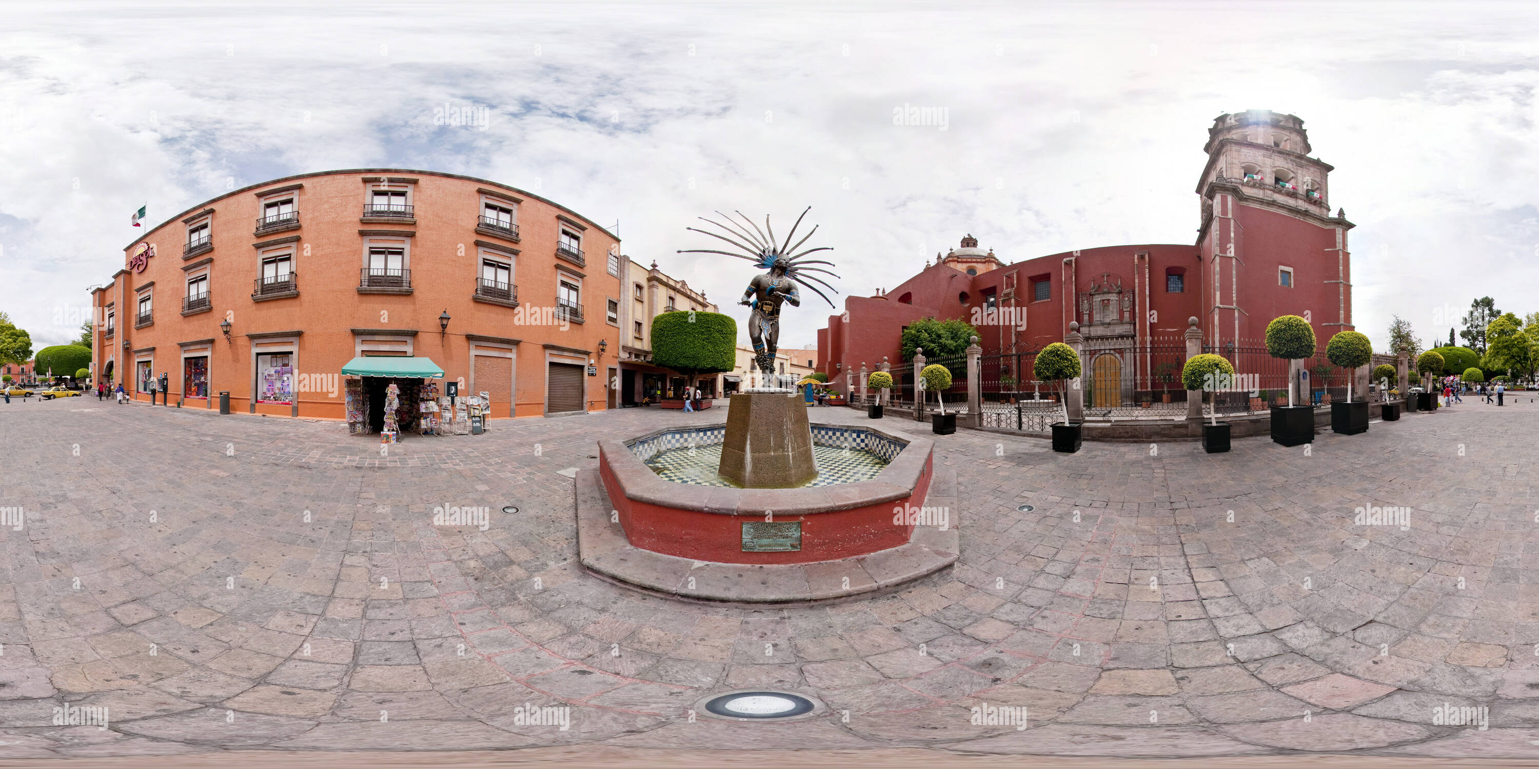 360 Grad Panorama Ansicht von Chichimeca Tänzerin Brunnen