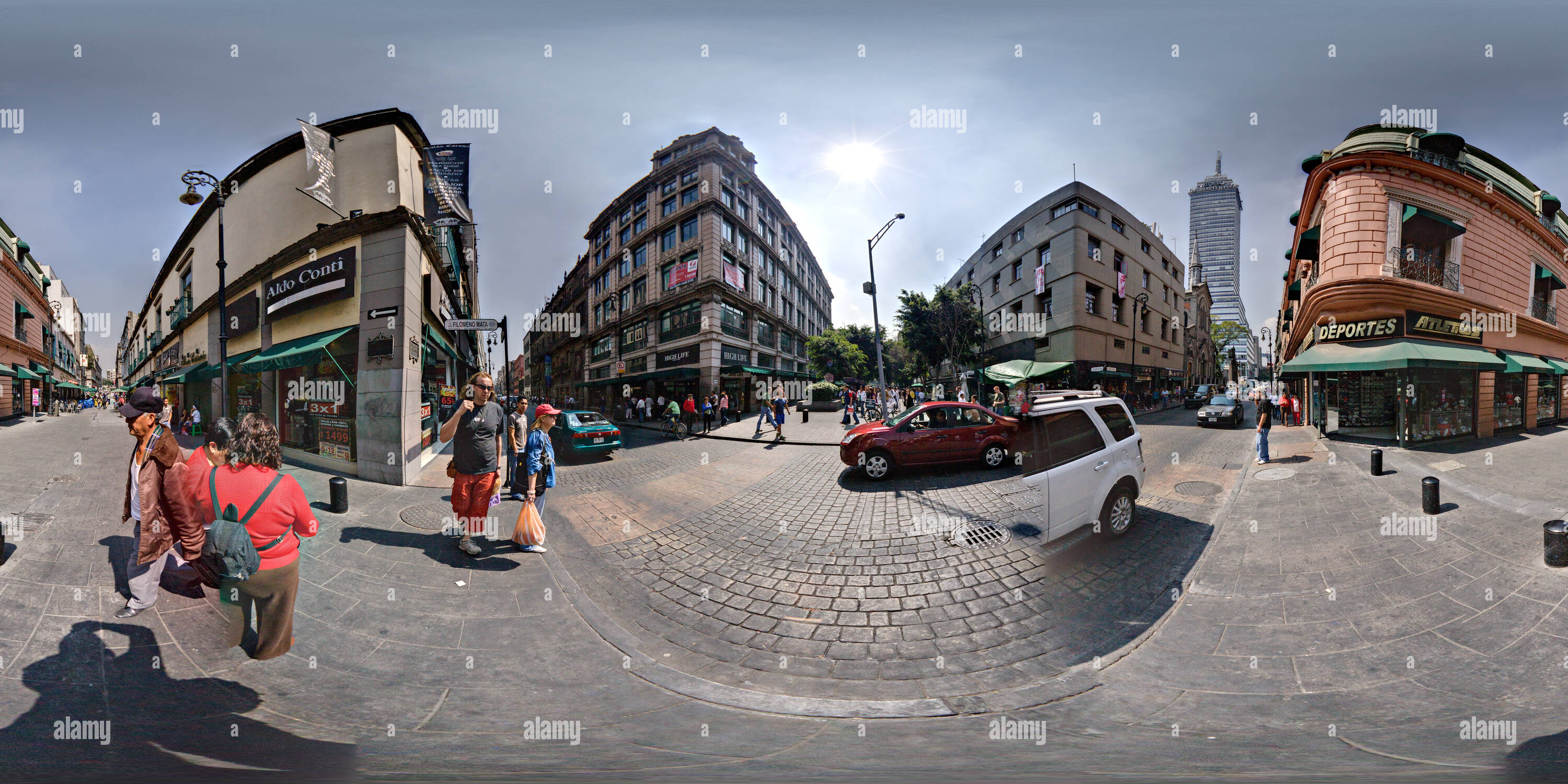 360 Grad Panorama Ansicht von Filomeno Mata/Francisco I. Madero/Gante