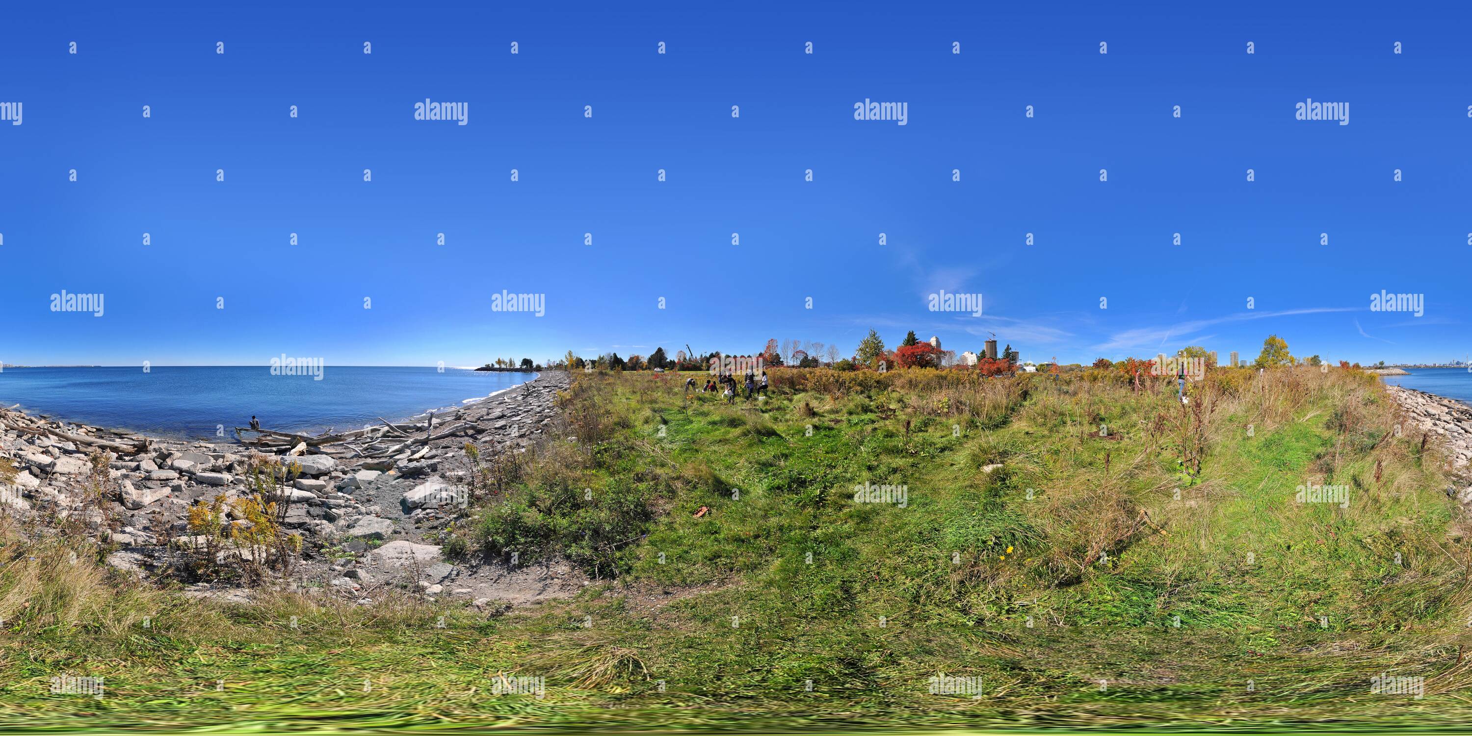 360 Grad Panorama Ansicht von Blatt Humber Bay Park West