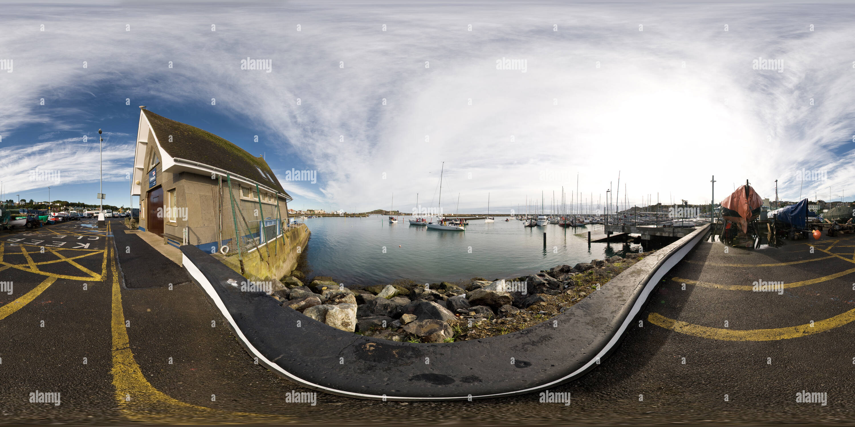 360 Grad Panorama Ansicht von Howth Harbour