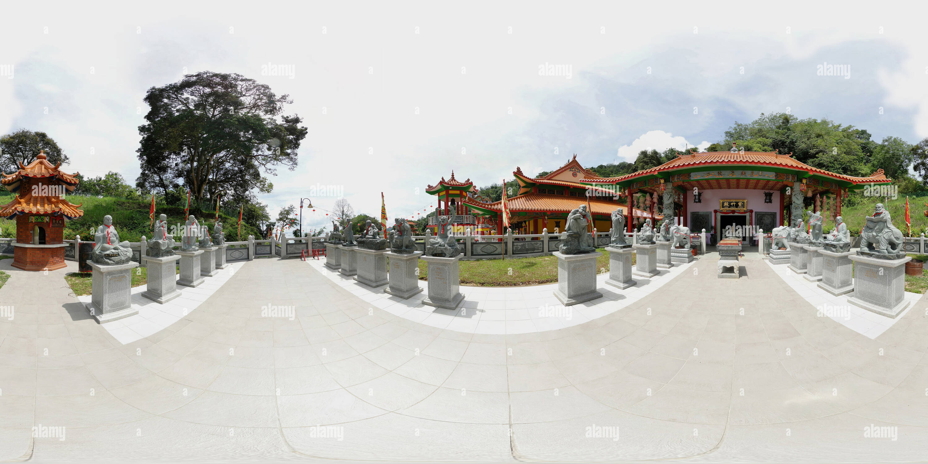 360 Grad Panorama Ansicht von Hokkien Tempel Jee Deck Dian