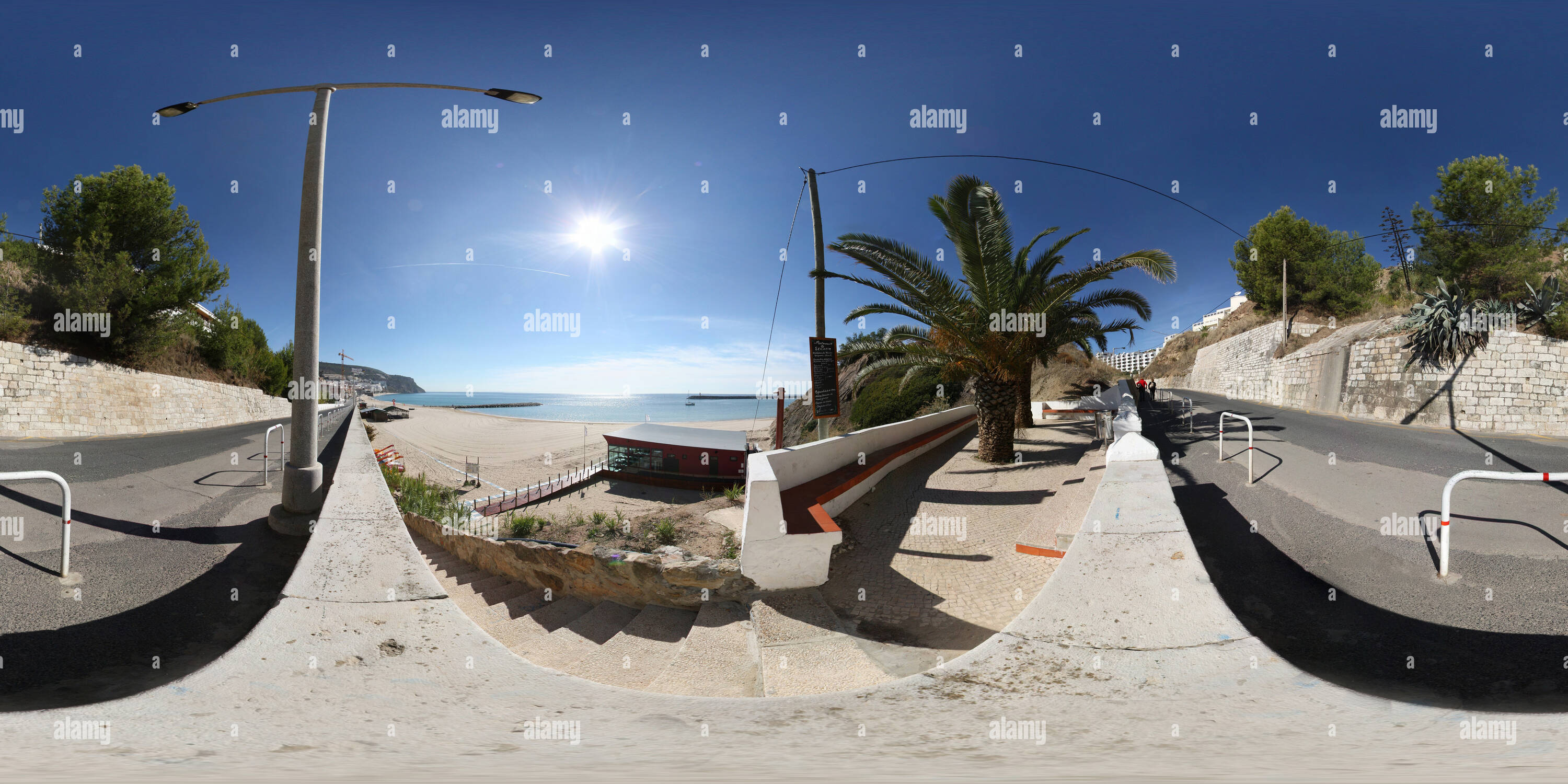 360 Grad Panorama Ansicht von Der Strand von Sesimbra