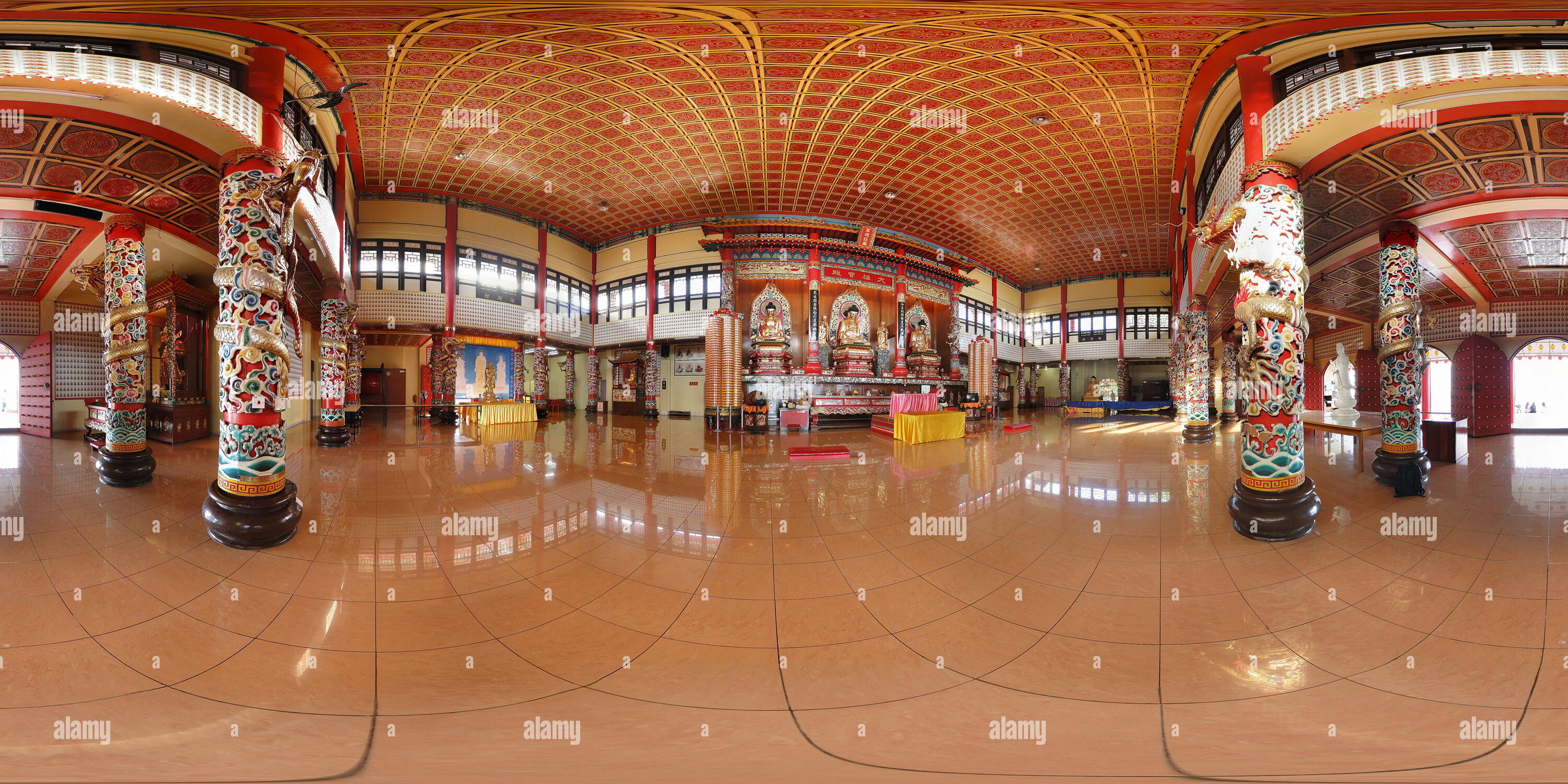 360 Grad Panorama Ansicht von Puu Jih Shih buddhistischen Tempel