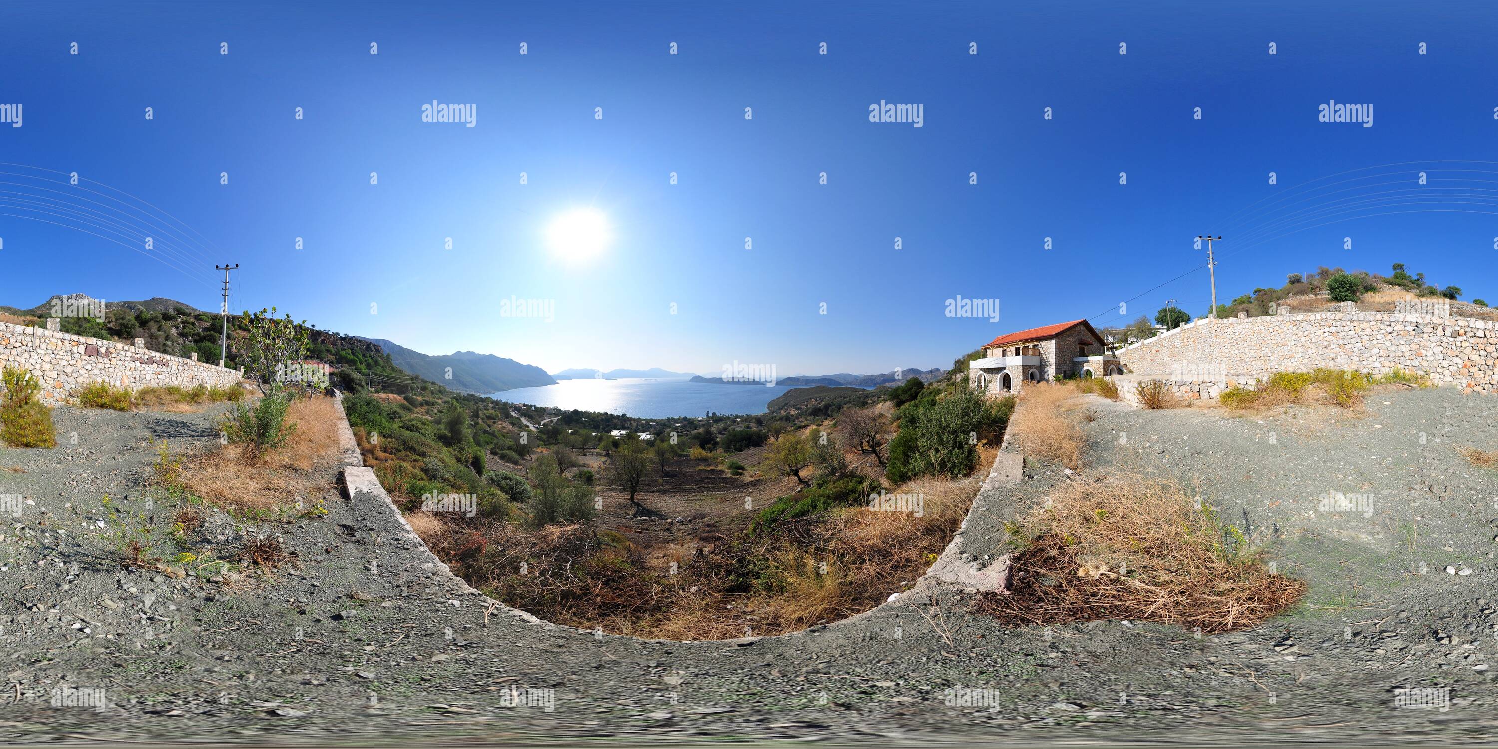 360 Grad Panorama Ansicht von Saranda Bezirk