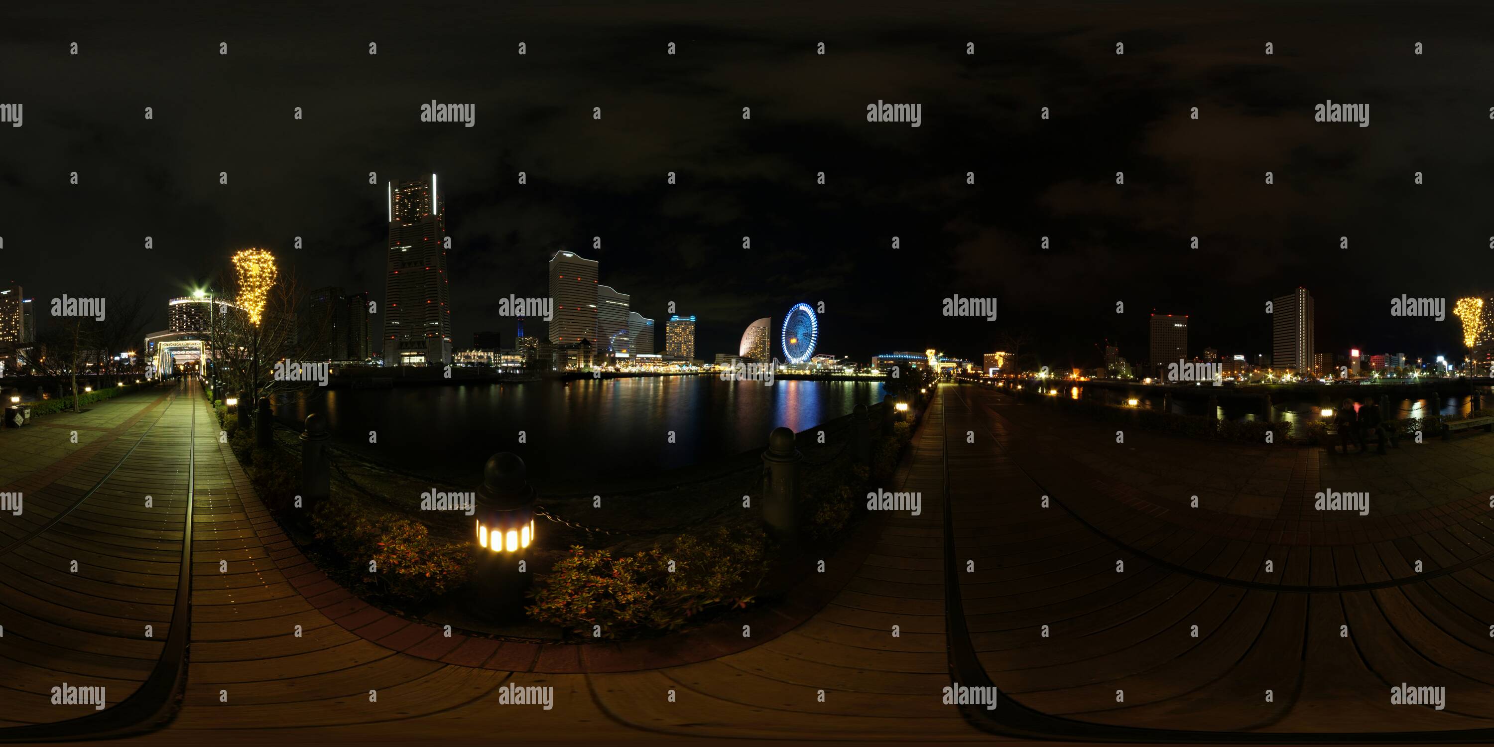 360 Grad Panorama Ansicht von Minato Mirai 21