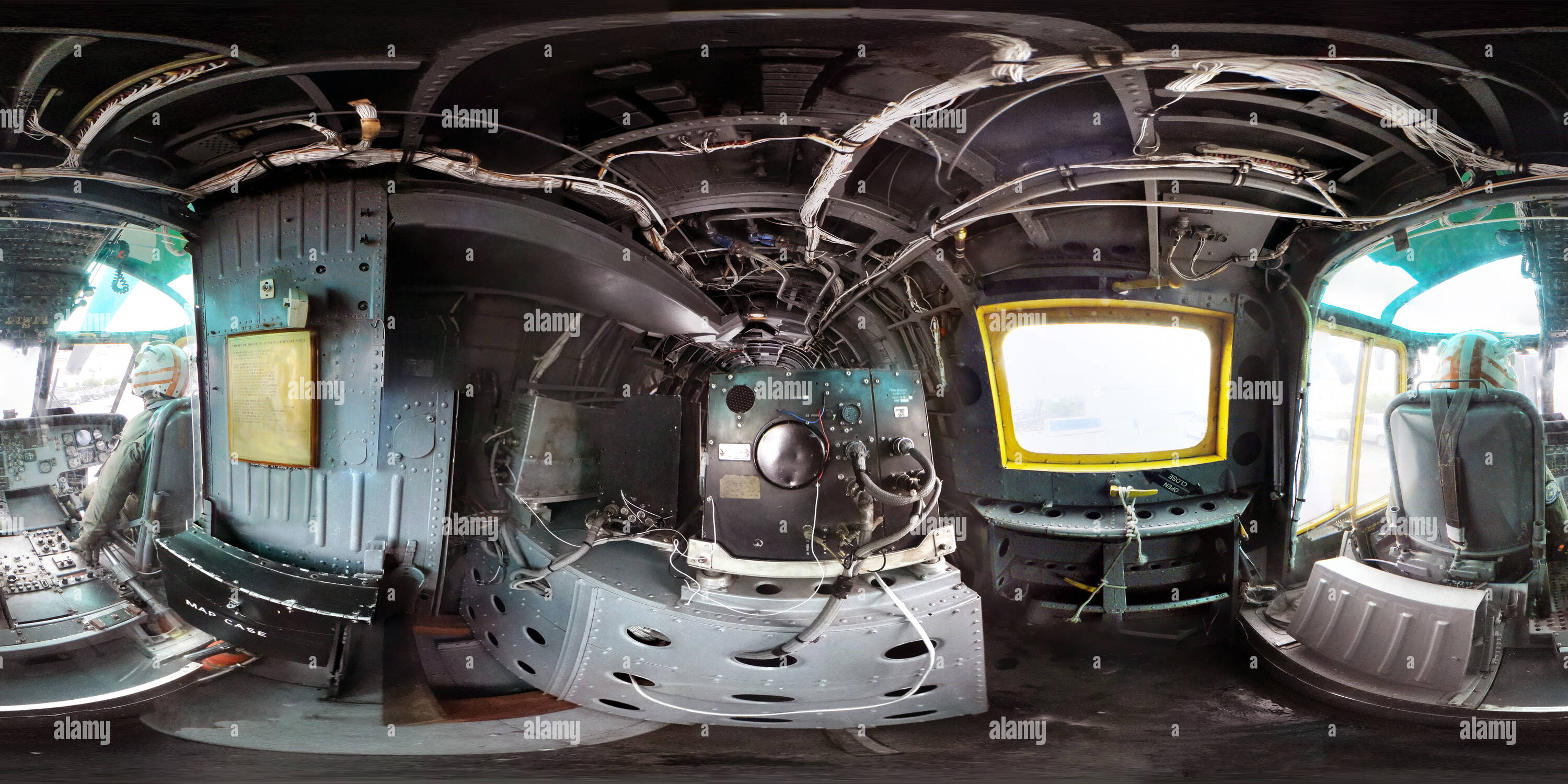 360 Grad Panorama Ansicht von Kabinen die helicoptero - Museu SH-3 Praça XV Rio de Janeiro