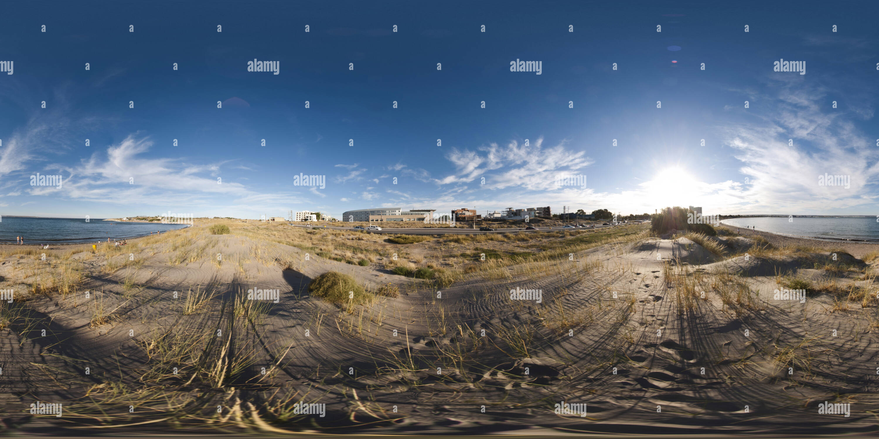 360 Grad Panorama Ansicht von Puerto Madryn Strand