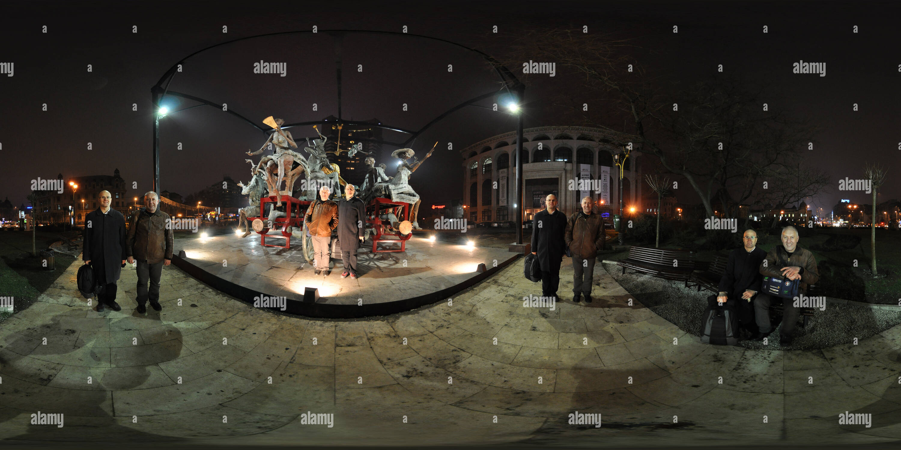 360 Grad Panorama Ansicht von Bukarest parcul TNB kunst Installation