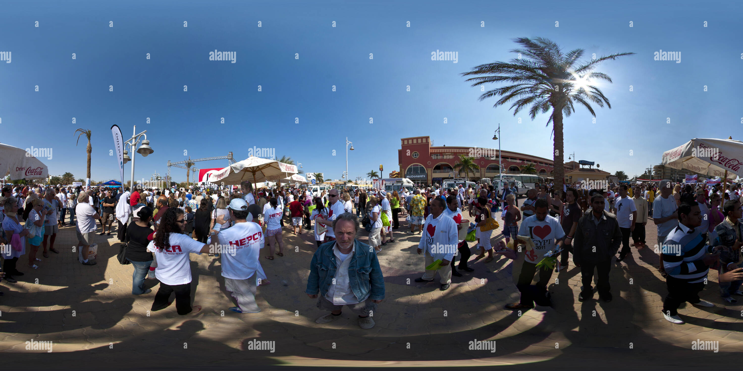 360 °Ansicht auf Ich liebe Ägypten Hurghada Alamy