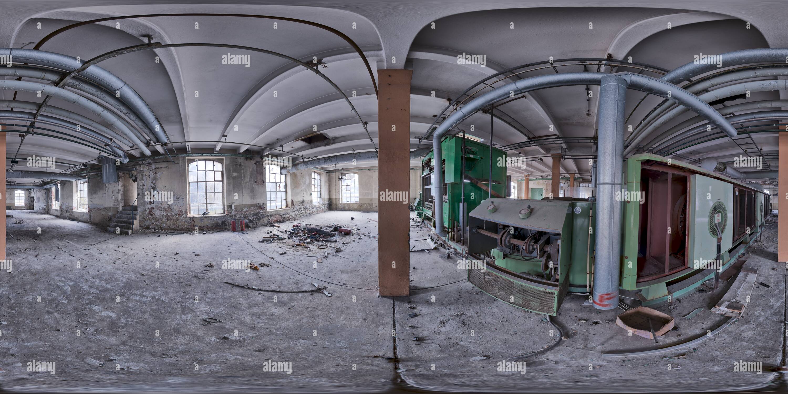 360 Grad Panorama Ansicht von Maschinenhalle