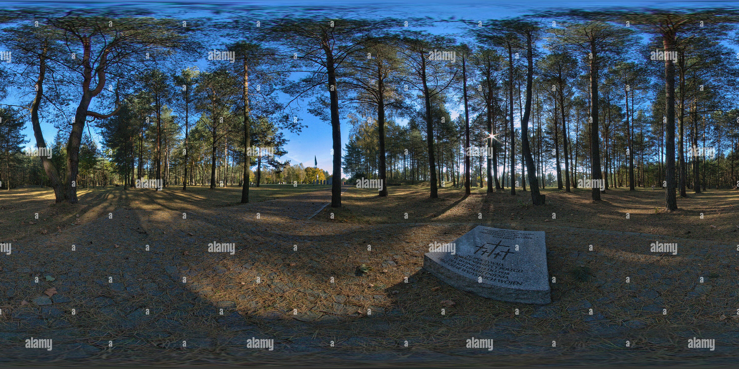 360 Grad Panorama Ansicht von Sferano028/Mławka, Deutscher Soldatenfriedhof