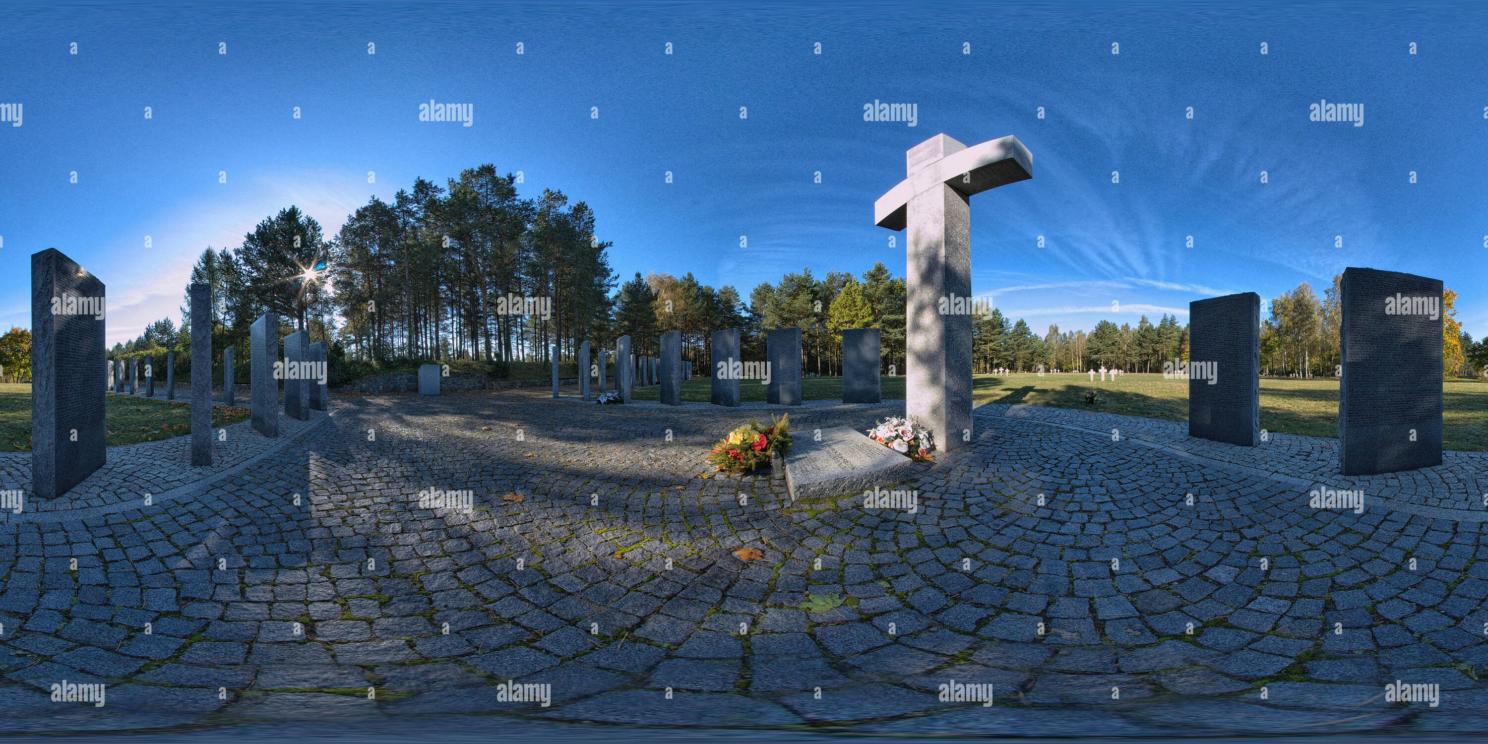 360 Grad Panorama Ansicht von Sferano029/Mławka, Deutscher Soldatenfriedhof