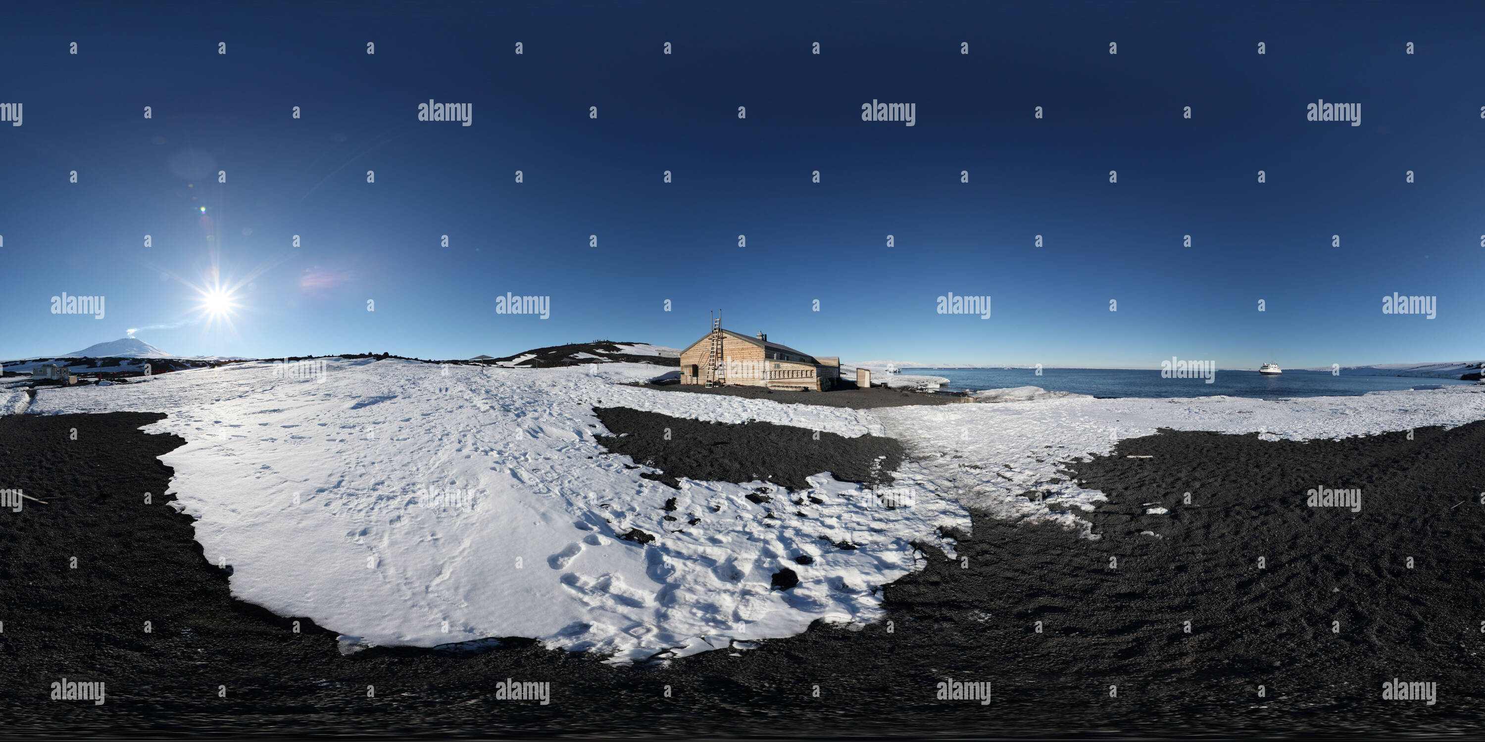 360 Grad Panorama Ansicht von Scott's Terra Nova Hut