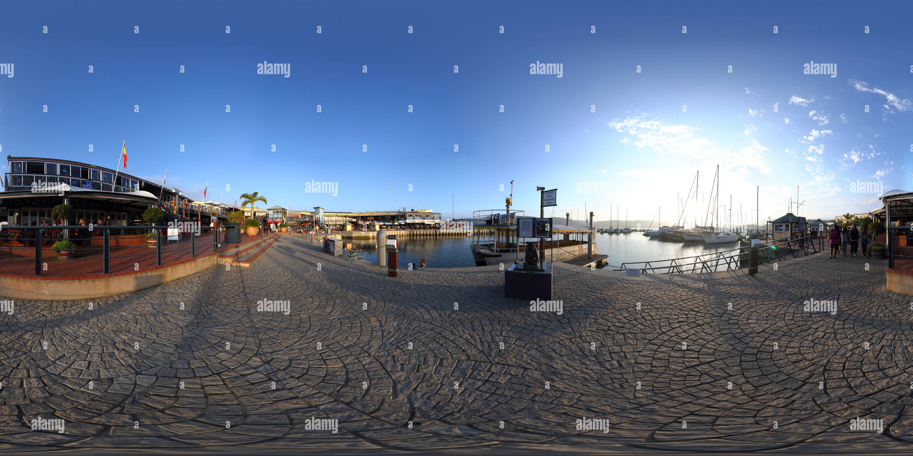 360 Grad Panorama Ansicht von Knysna Quays