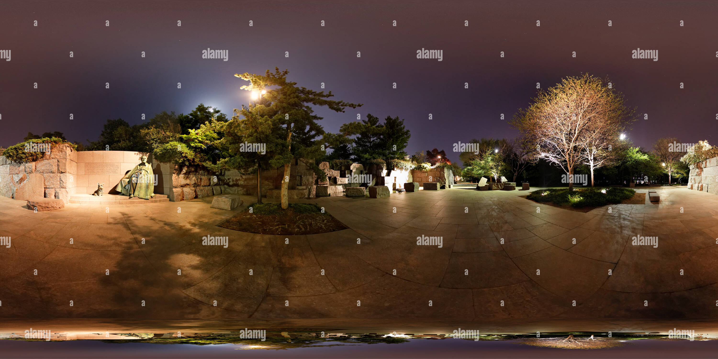 360 Grad Panorama Ansicht von FDR Statue