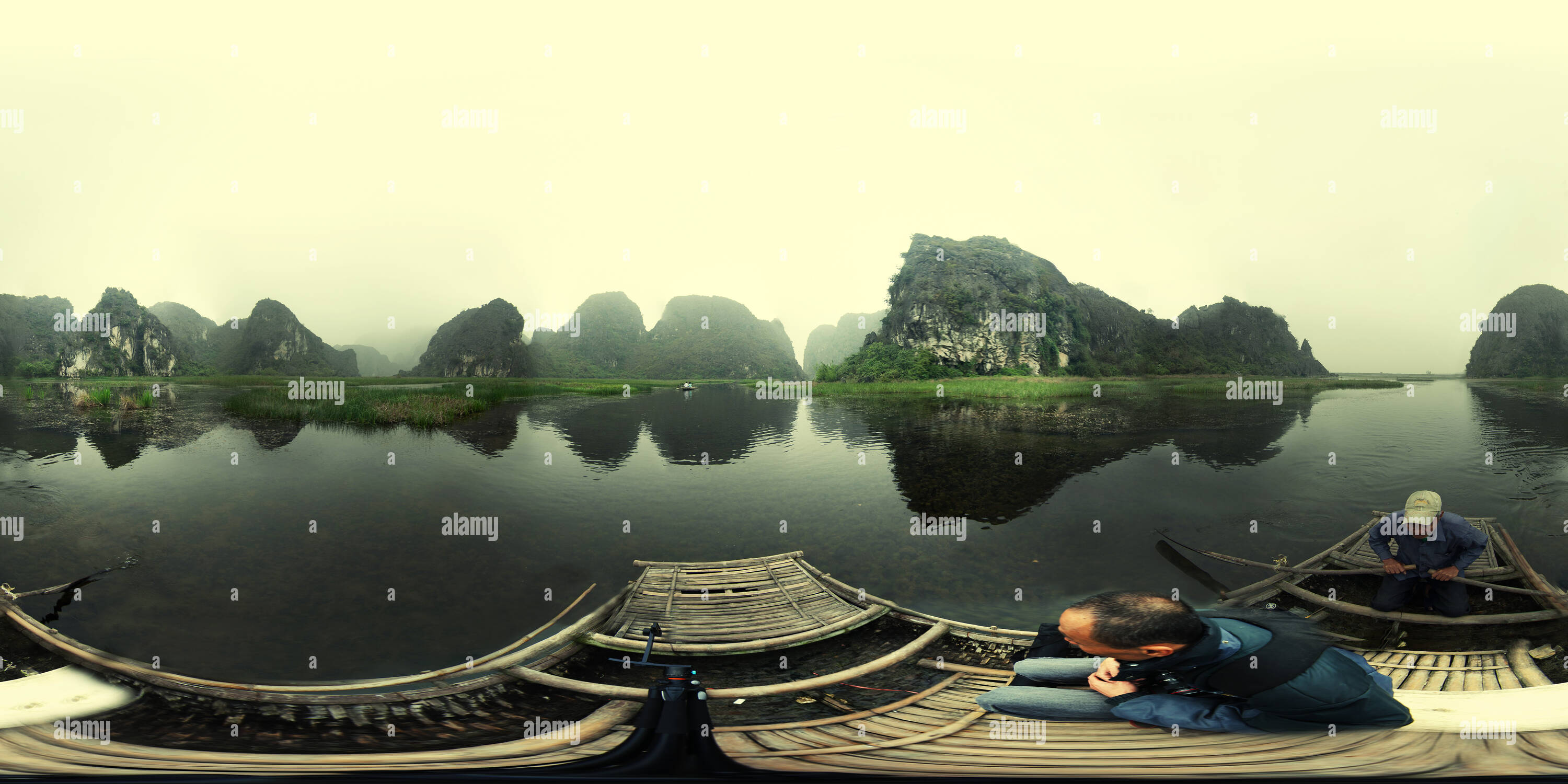 360 Grad Panorama Ansicht von Van Langen Naturschutzgebiet Ninh Binh 2