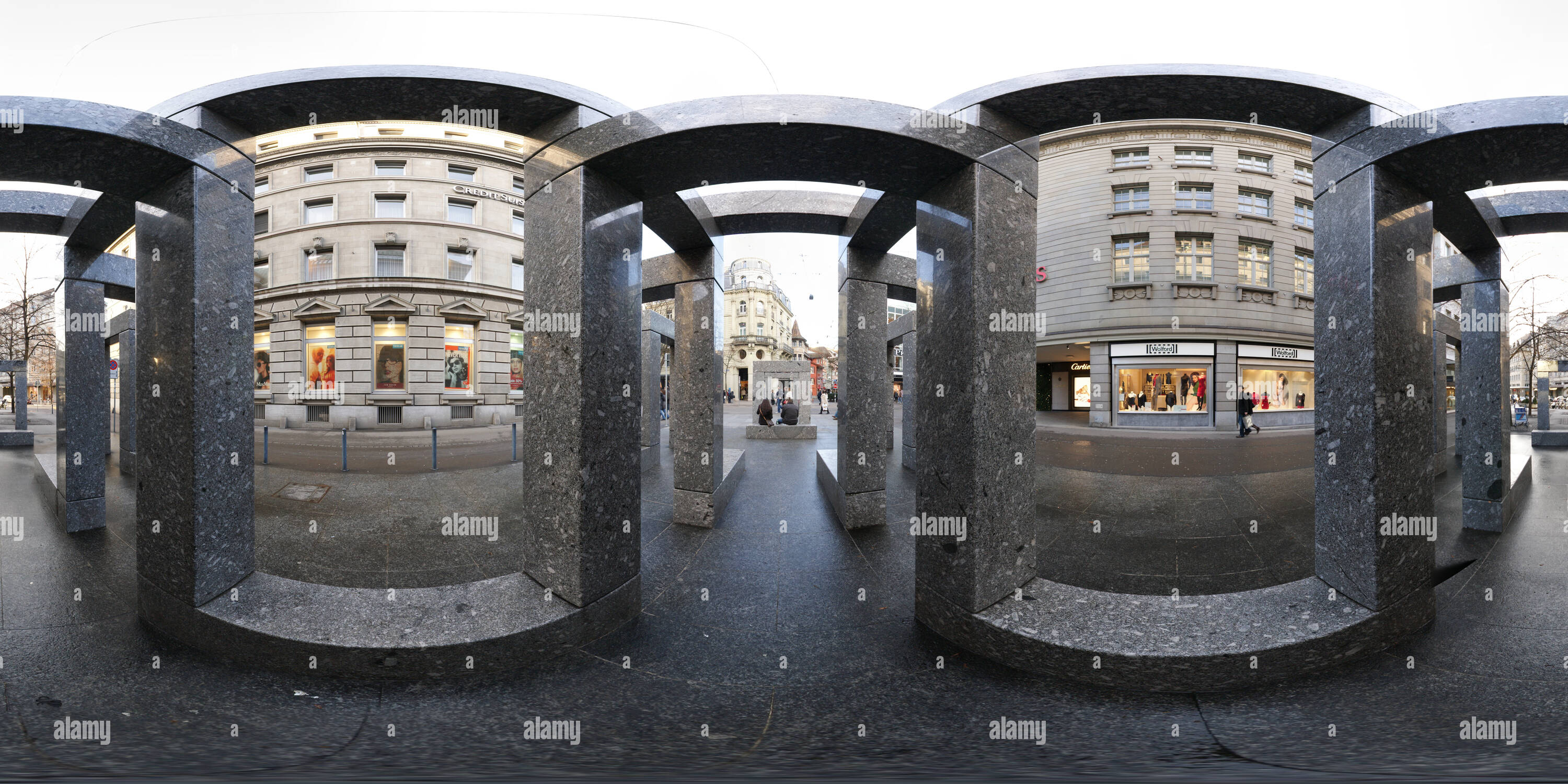 360 Grad Panorama Ansicht von Max Bill pavillon Zürich