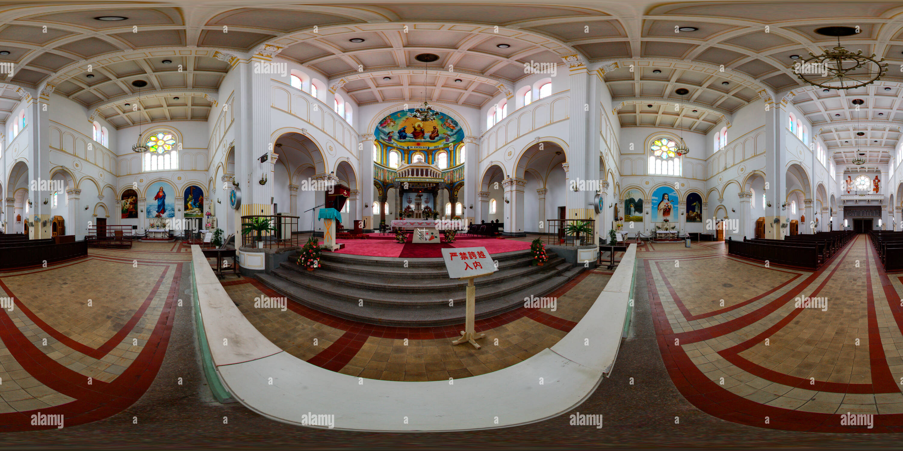 360 Grad Panorama Ansicht von Qingdao Katholische Kirche-1