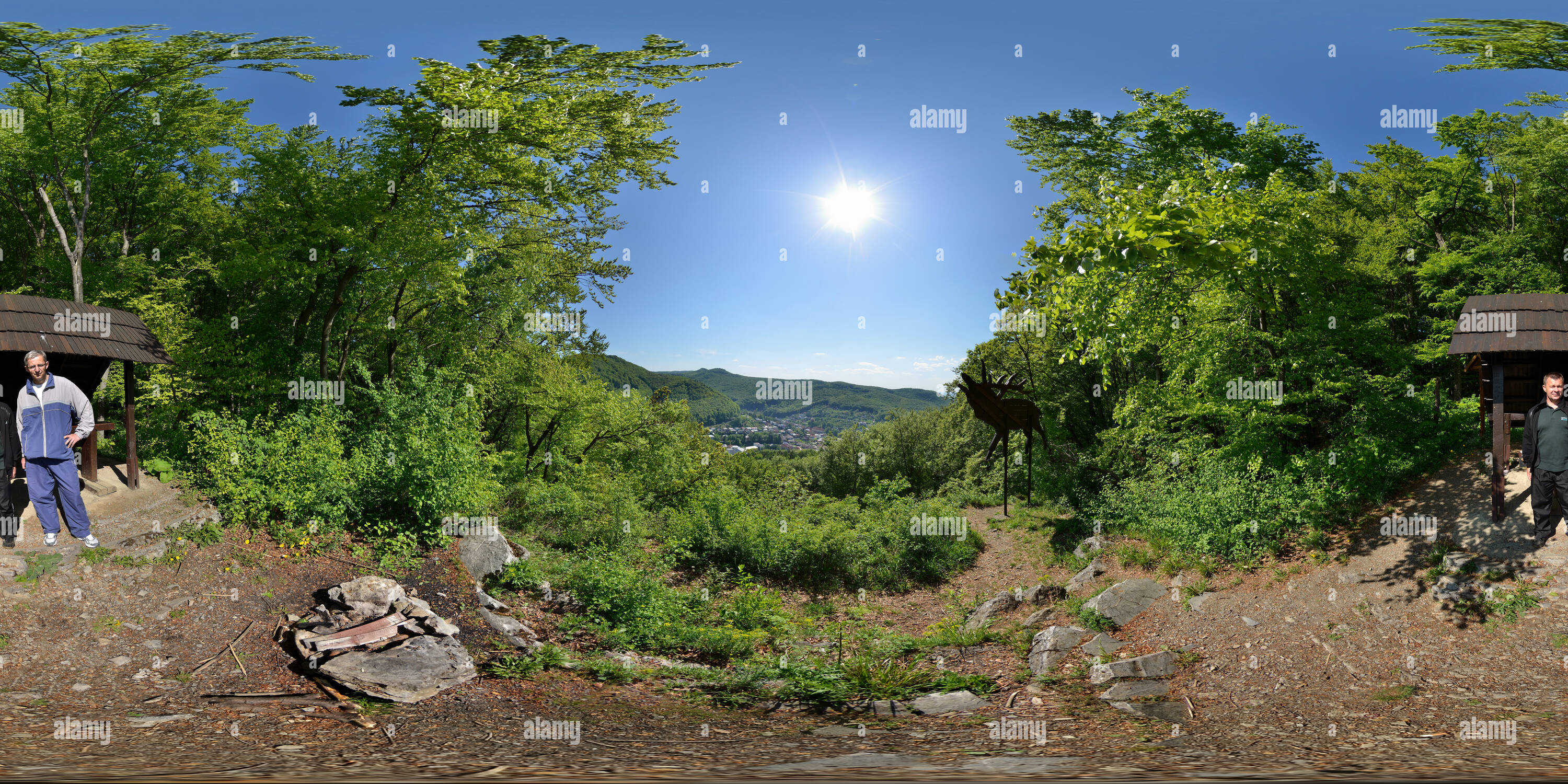 360 Grad Panorama Ansicht von Slowakei: Trencianske Teplice vyhliadka Jelen