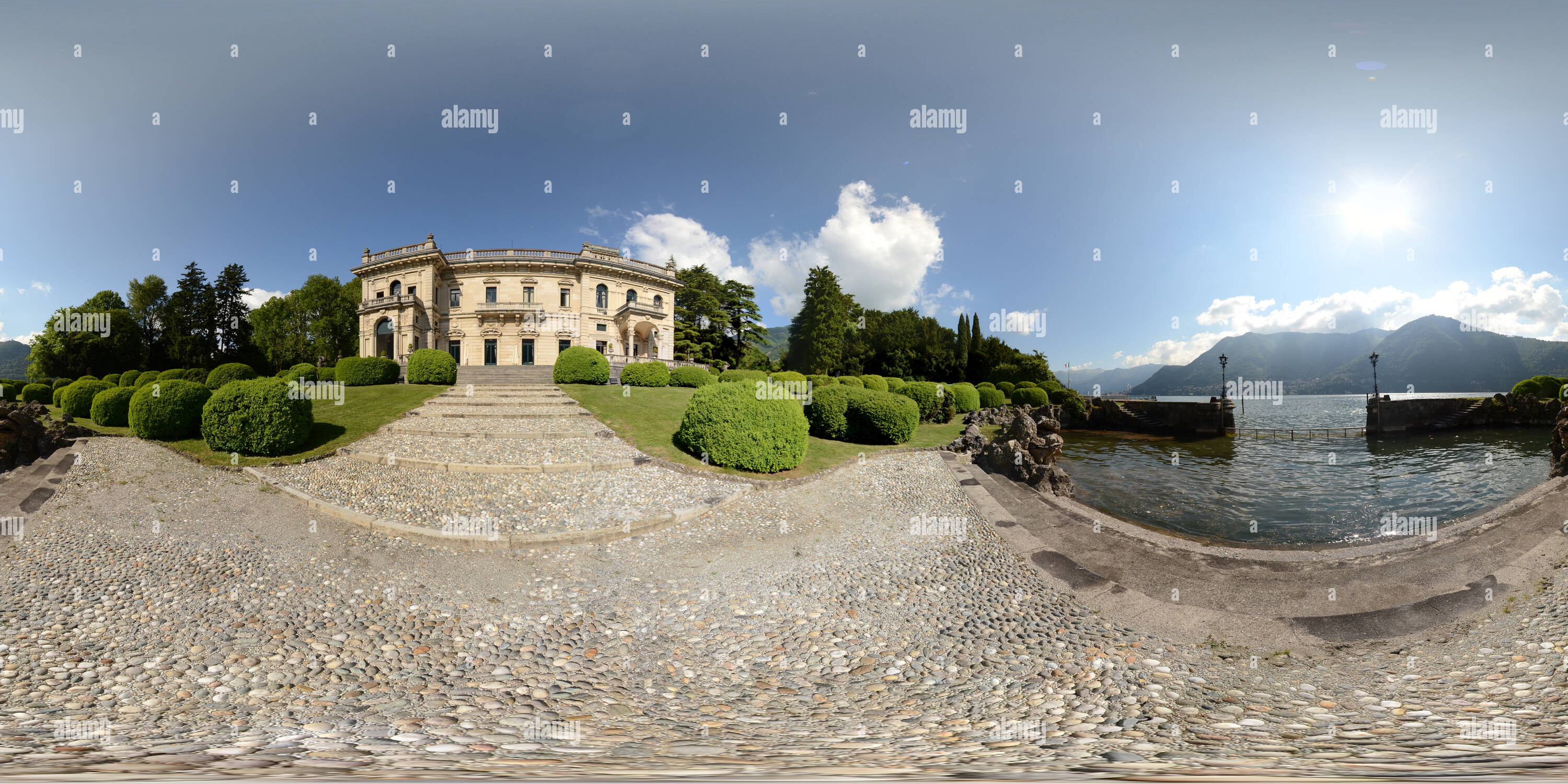 360 Grad Panorama Ansicht von Villa Erba - Como - Como