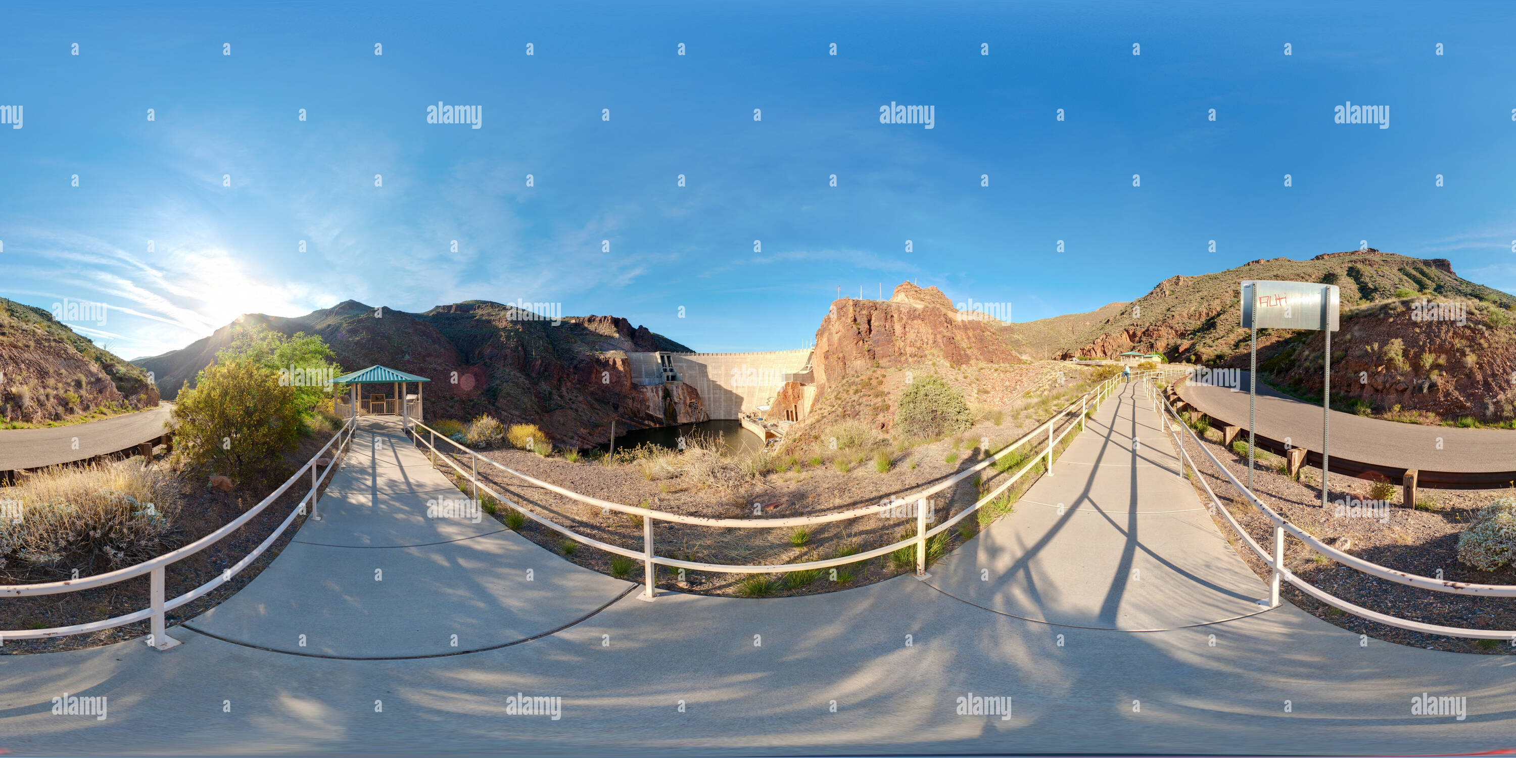 360 Grad Panorama Ansicht von Theodor Roosevelt Dam - Arizona