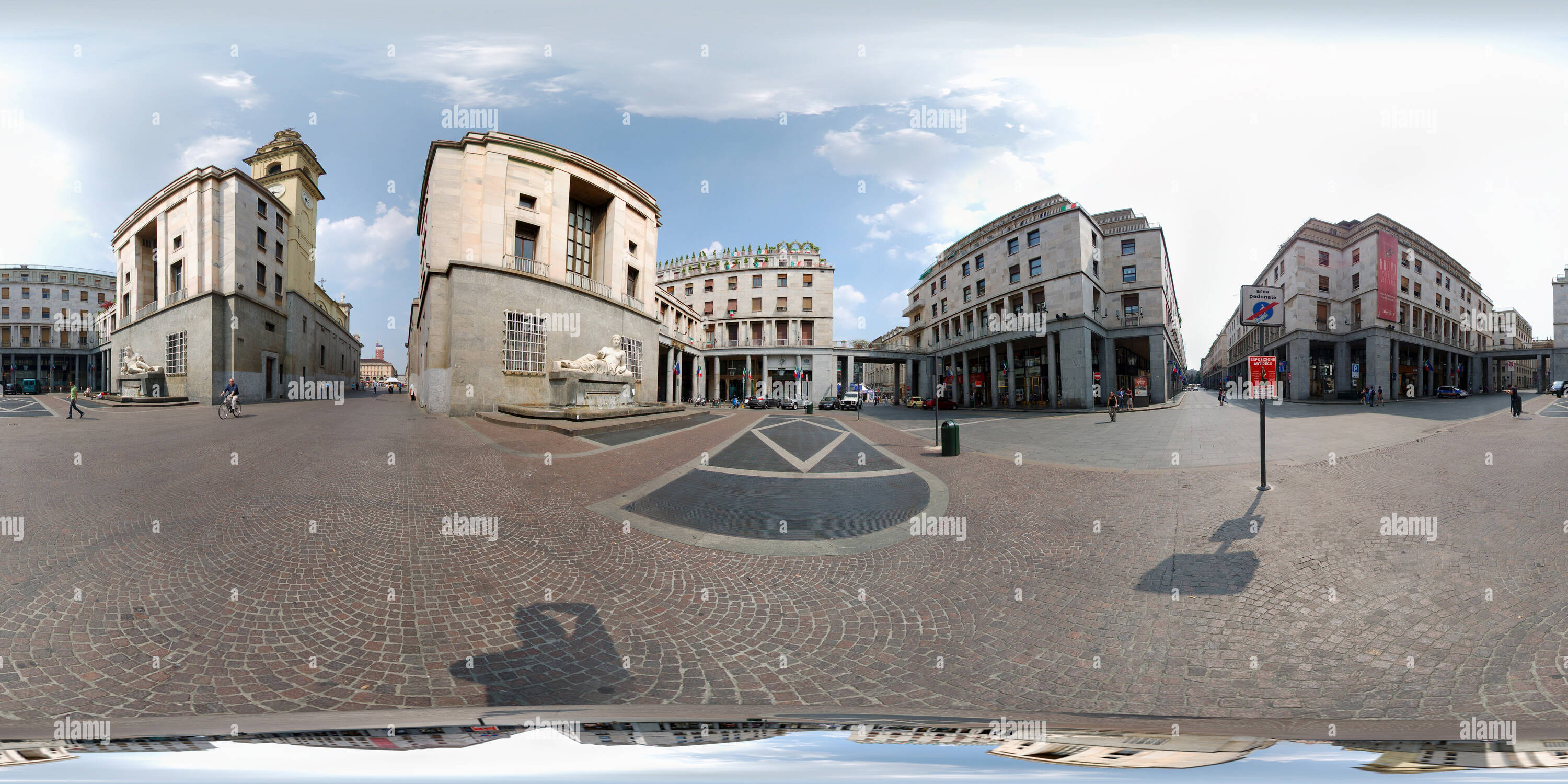 360 Grad Panorama Ansicht von CLN Square, Torino