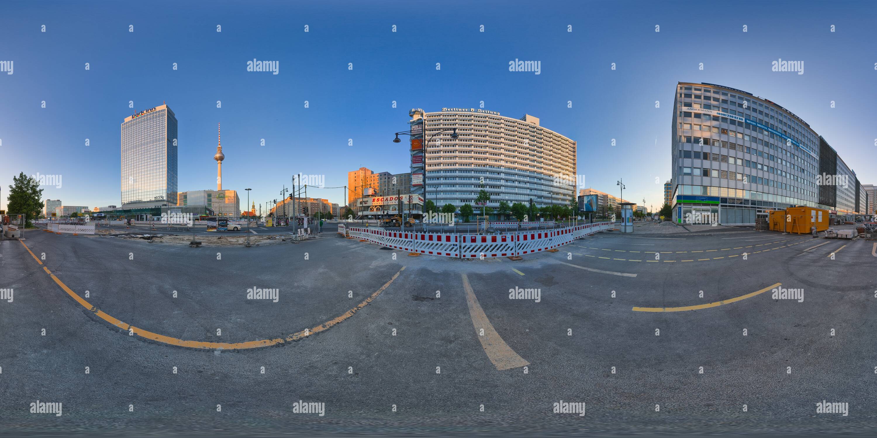 360 Grad Panorama Ansicht von Berlin K Liebknecht Straße.