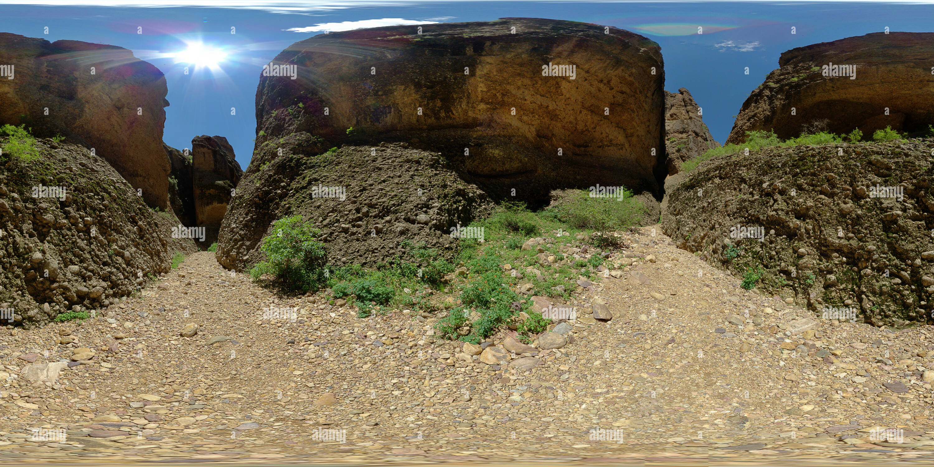 360 Grad Panorama Ansicht von Box Canyon, San Pitch Berge, Utah, USA