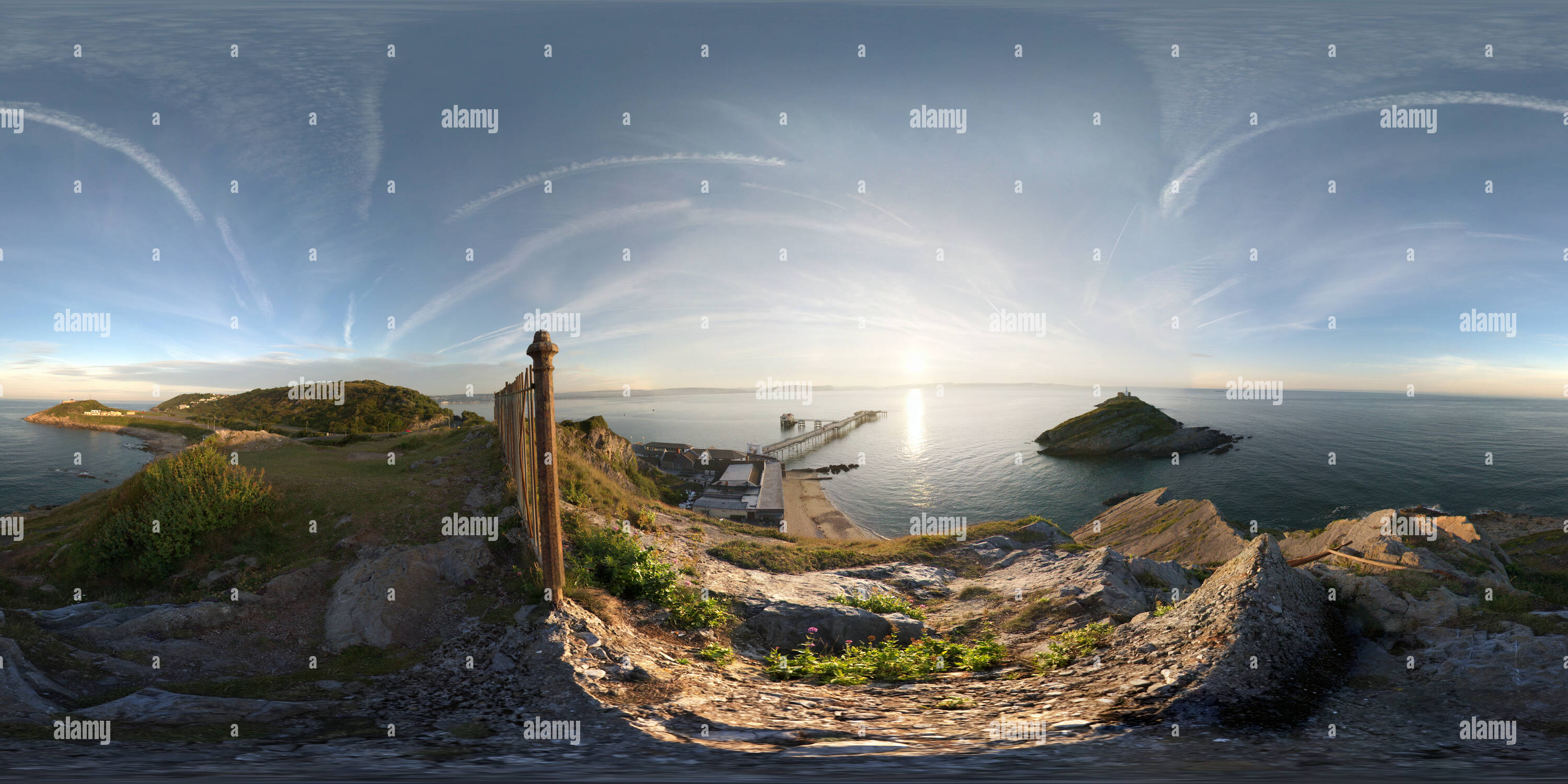 360 Grad Panorama Ansicht von Mumbles Head