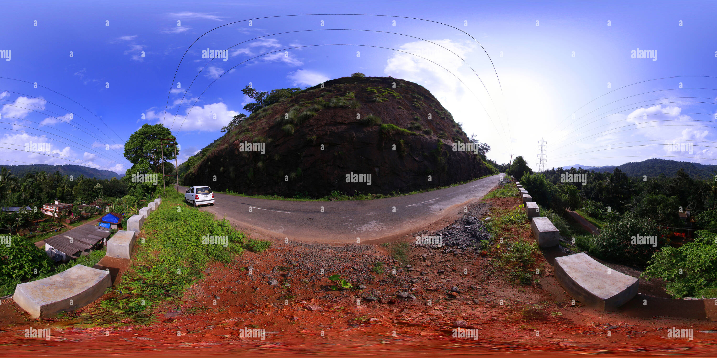 360 Grad Panorama Ansicht von Idukki, Kerala, Indien