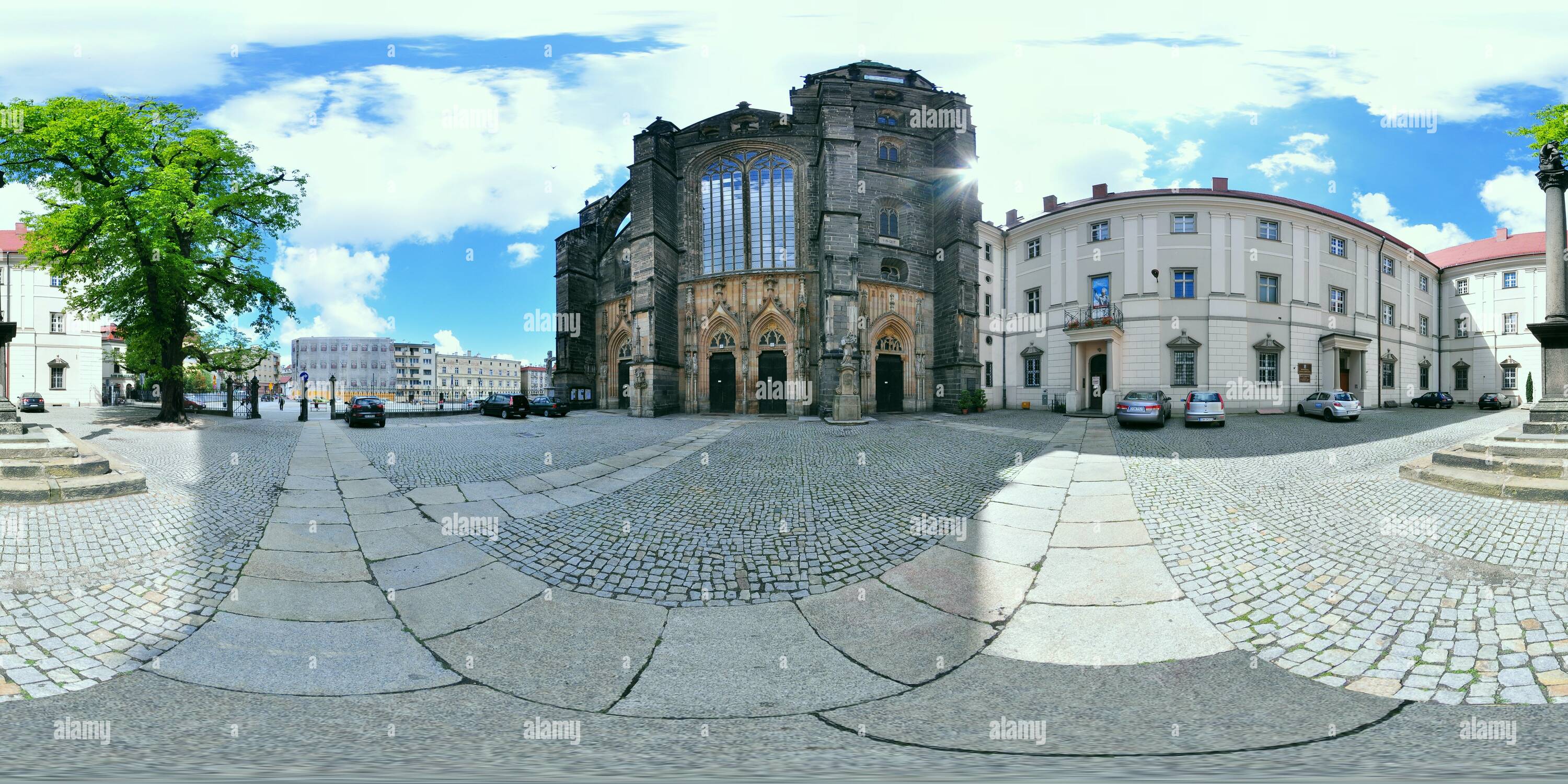 360 Grad Panorama Ansicht von Feldkirchen - die Kathedrale von Saint Stanislav und Vatzlav