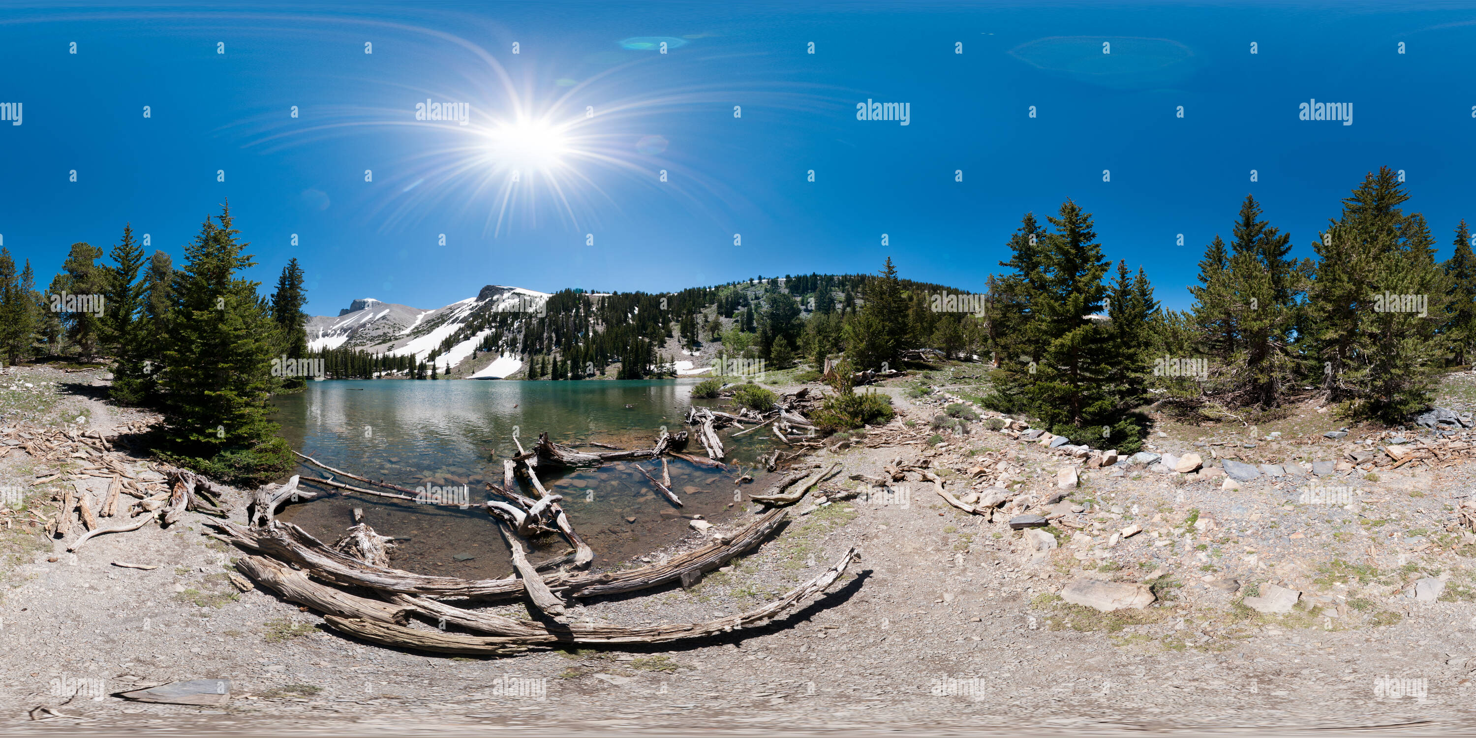 360 Grad Panorama Ansicht von Great Basin Nationalpark - Stella See