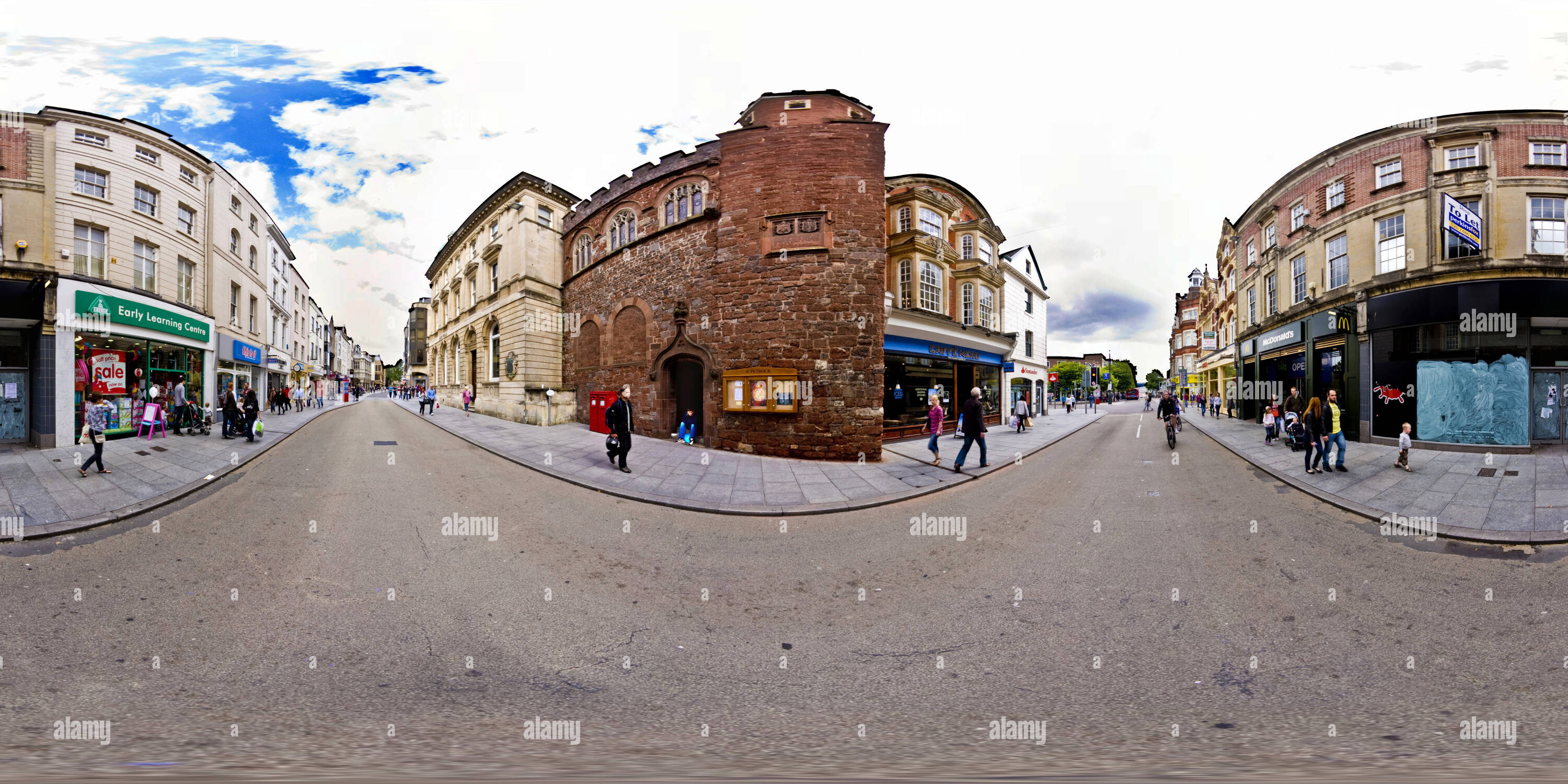 360 Grad Panorama Ansicht von Exeter, St Petrock's Kirche