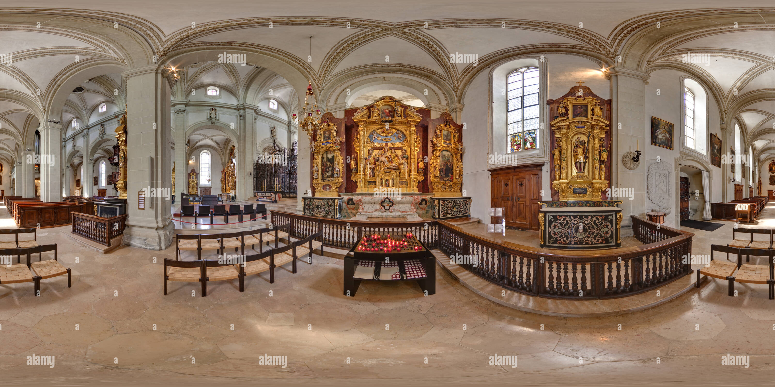 360 Grad Panorama Ansicht von Luzern St. Leodegar Seitenkapelle