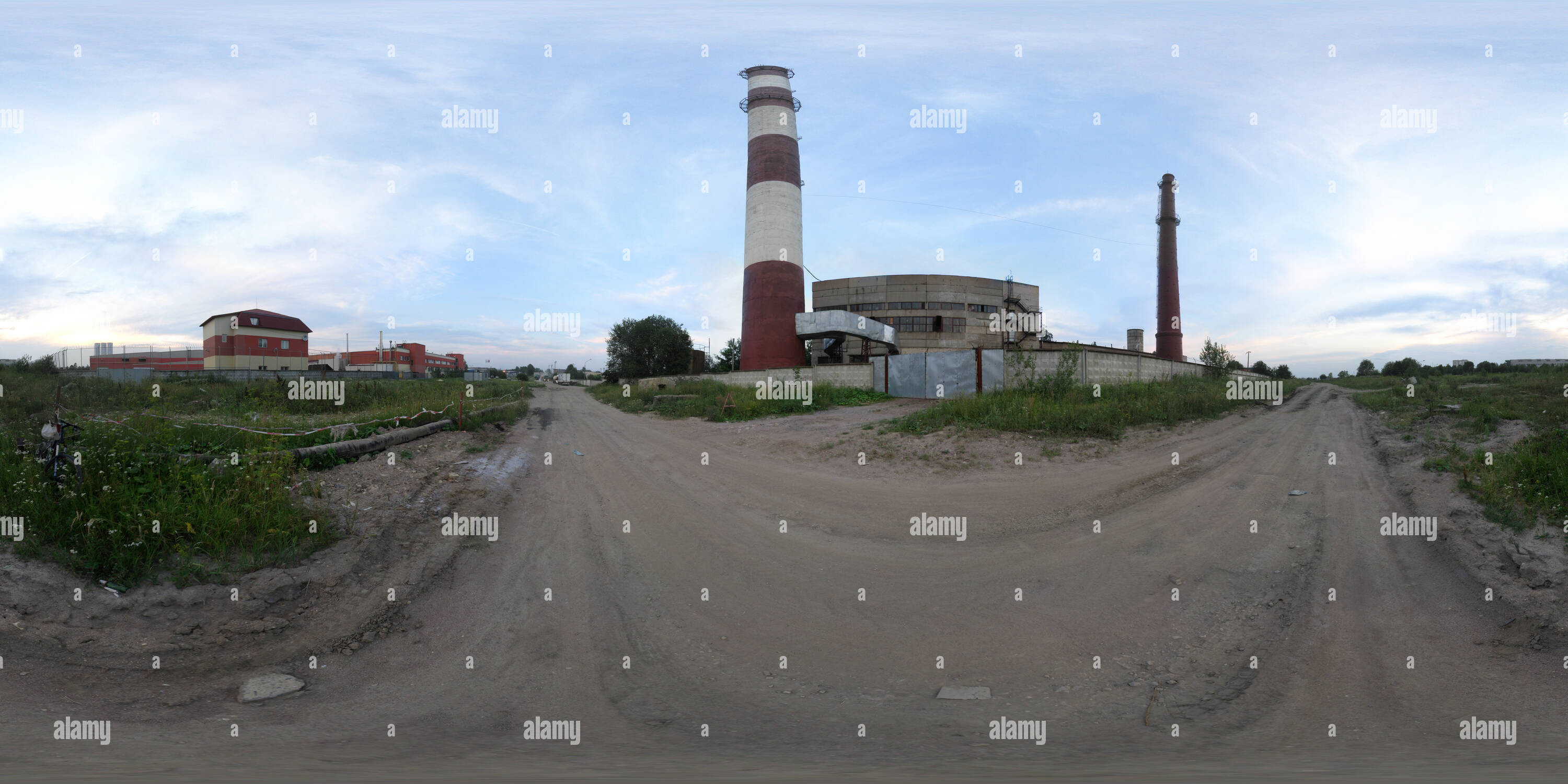 360 Grad Panorama Ansicht von Wärme - nur Kessel station krasnoselskaya