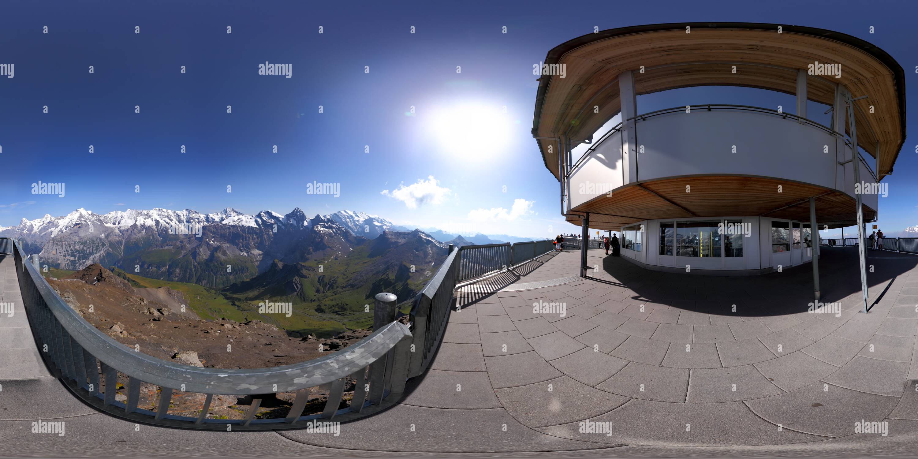 360 Grad Panorama Ansicht von Schilthorn/Piz Gloria