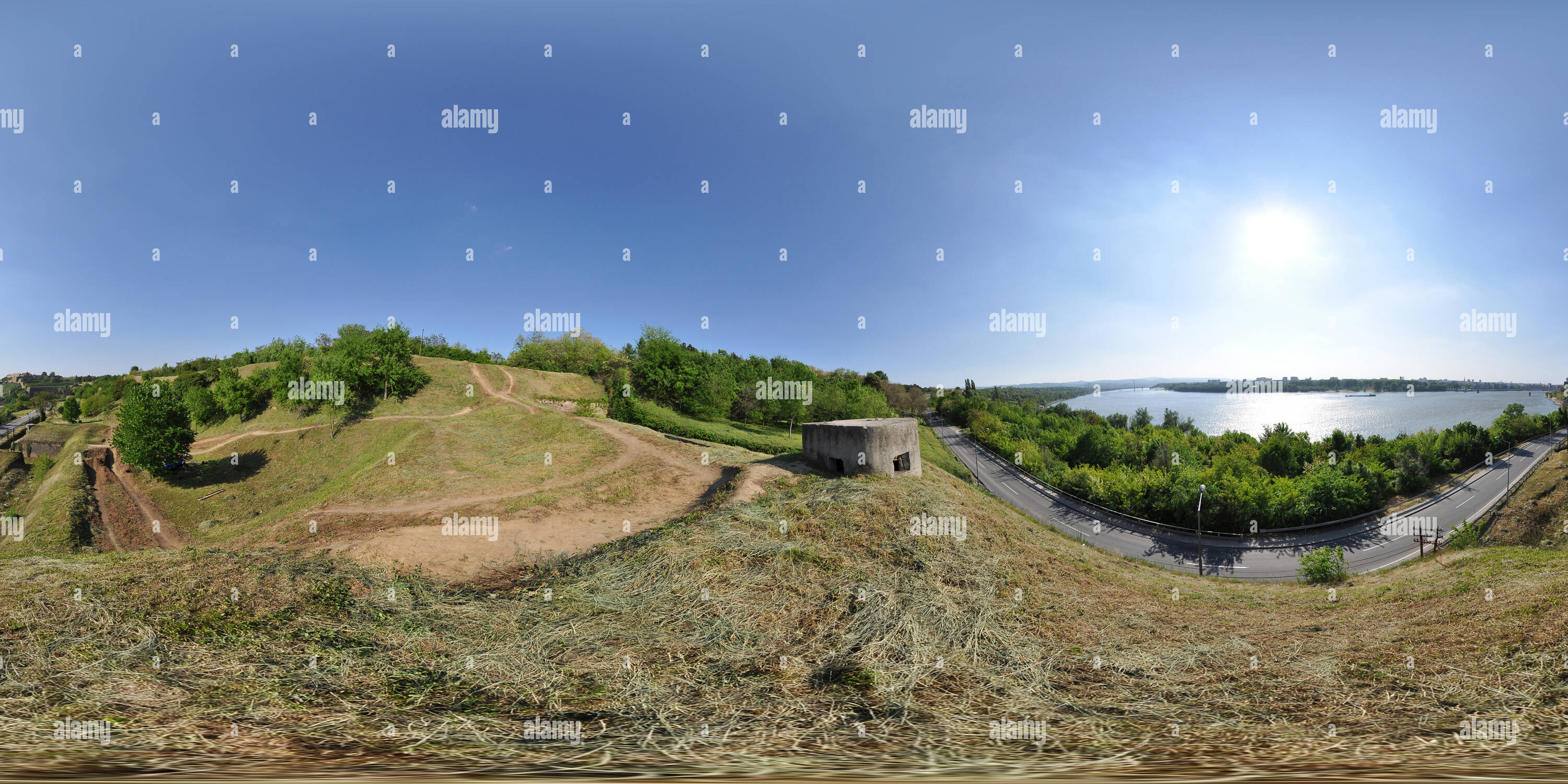 360 Grad Panorama Ansicht von Petrovaradinska Tvrdjava, Bunker