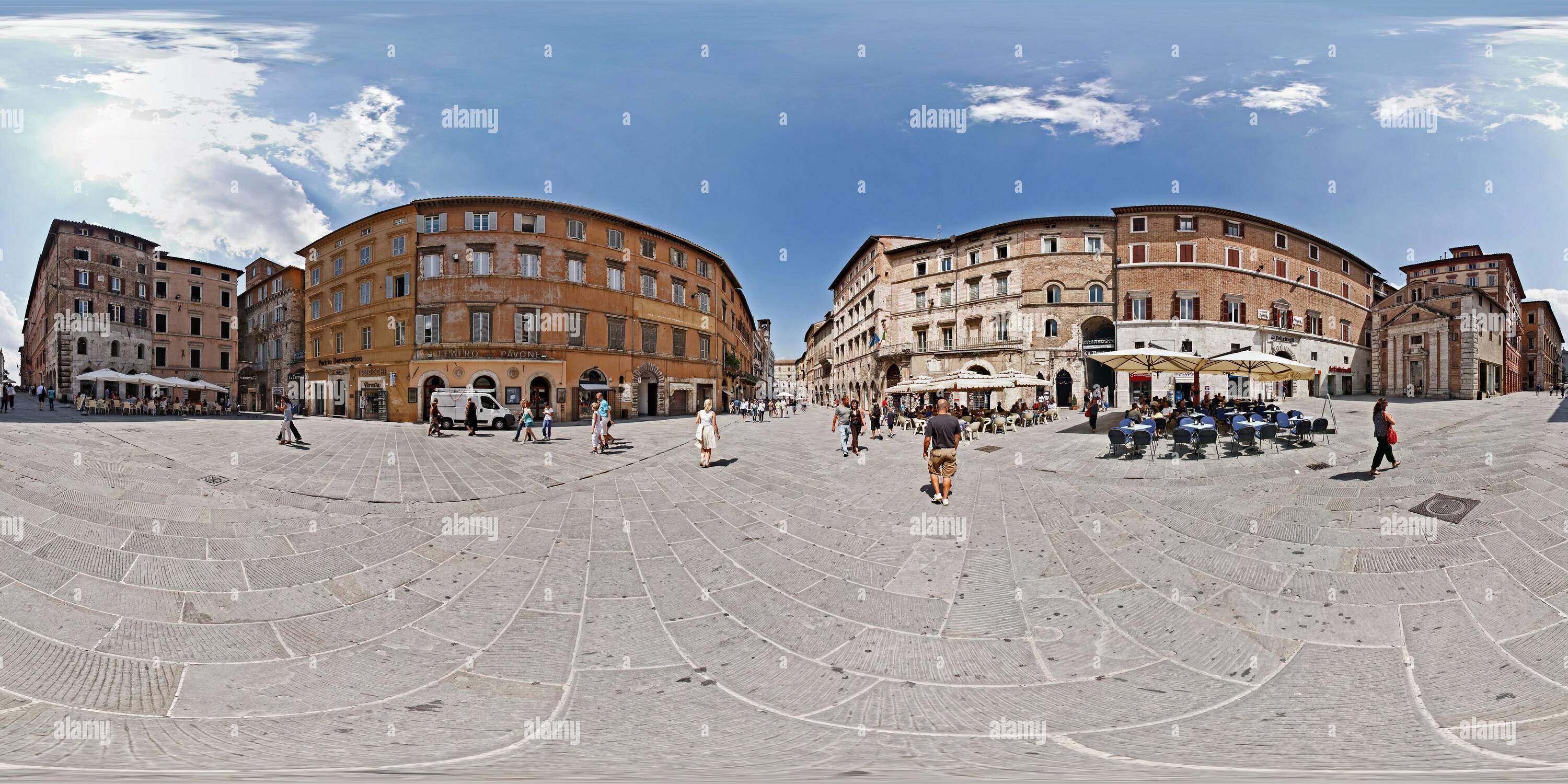 360 Grad Panorama Ansicht von Perugia: Corso Vannucci