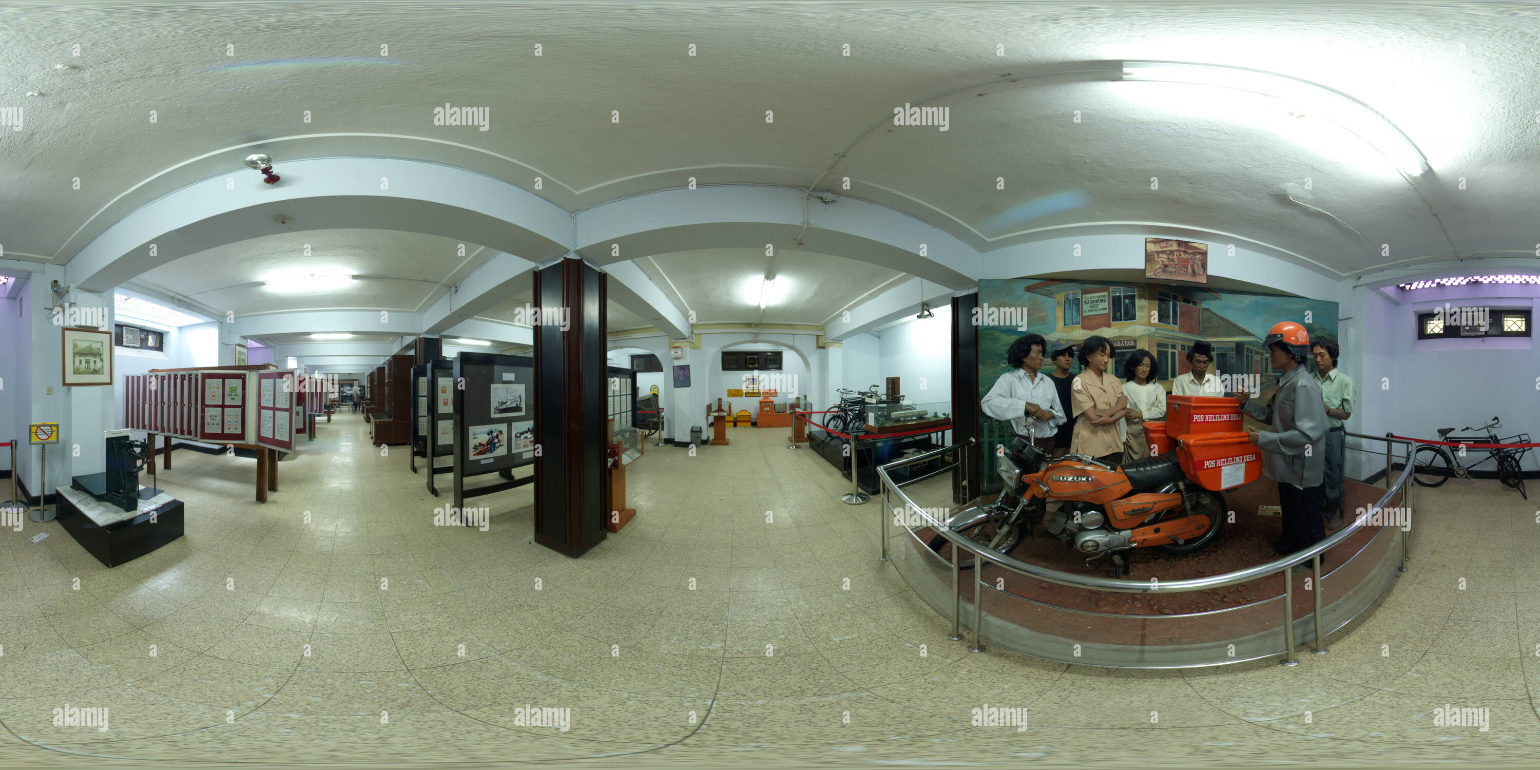 360 Grad Panorama Ansicht von Indonesien Postal Museum, Bandung