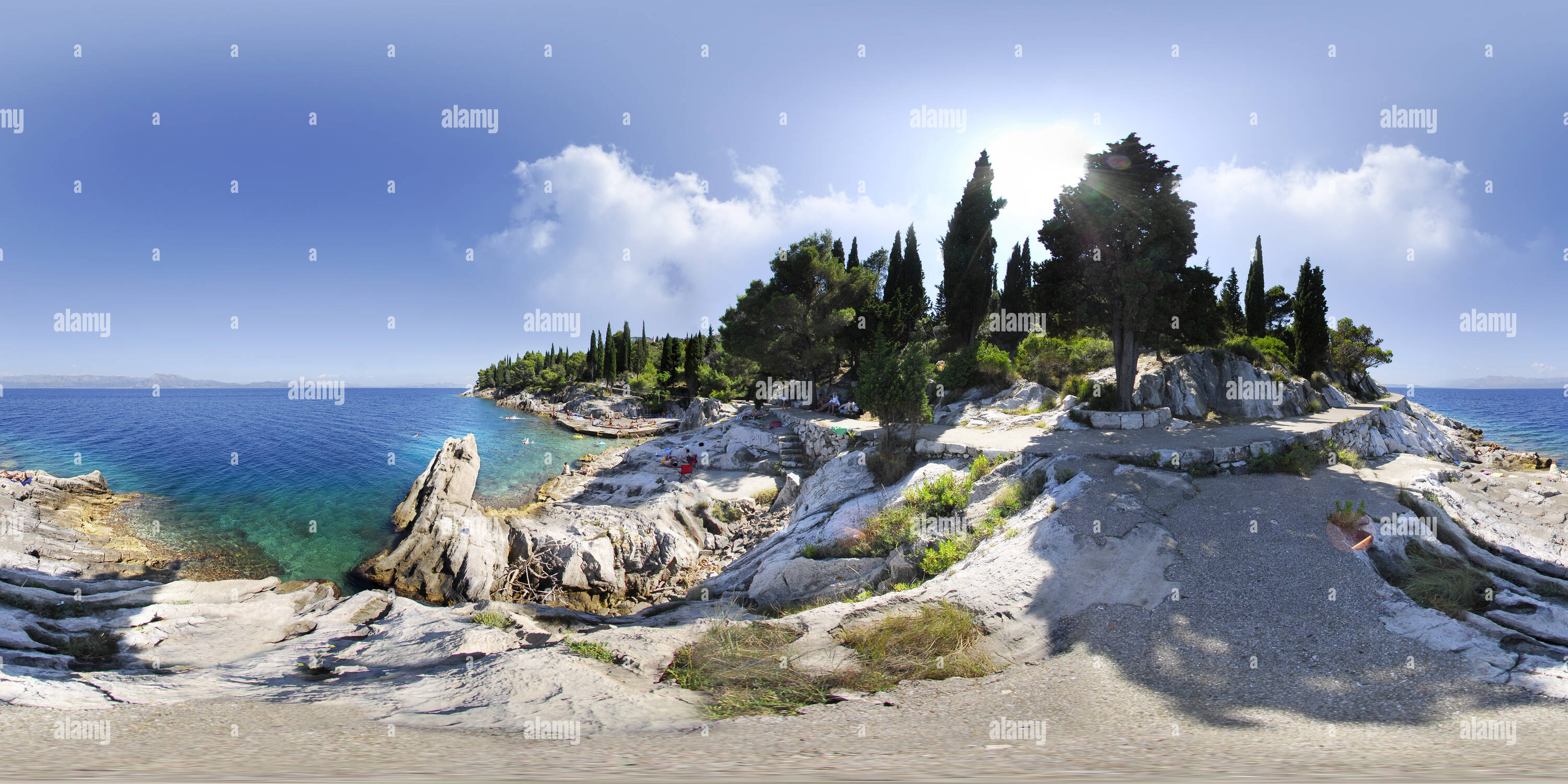 360 °-Ansicht auf Trpanj-Peljesac Dracevac-Beach - Kroatien - Alamy