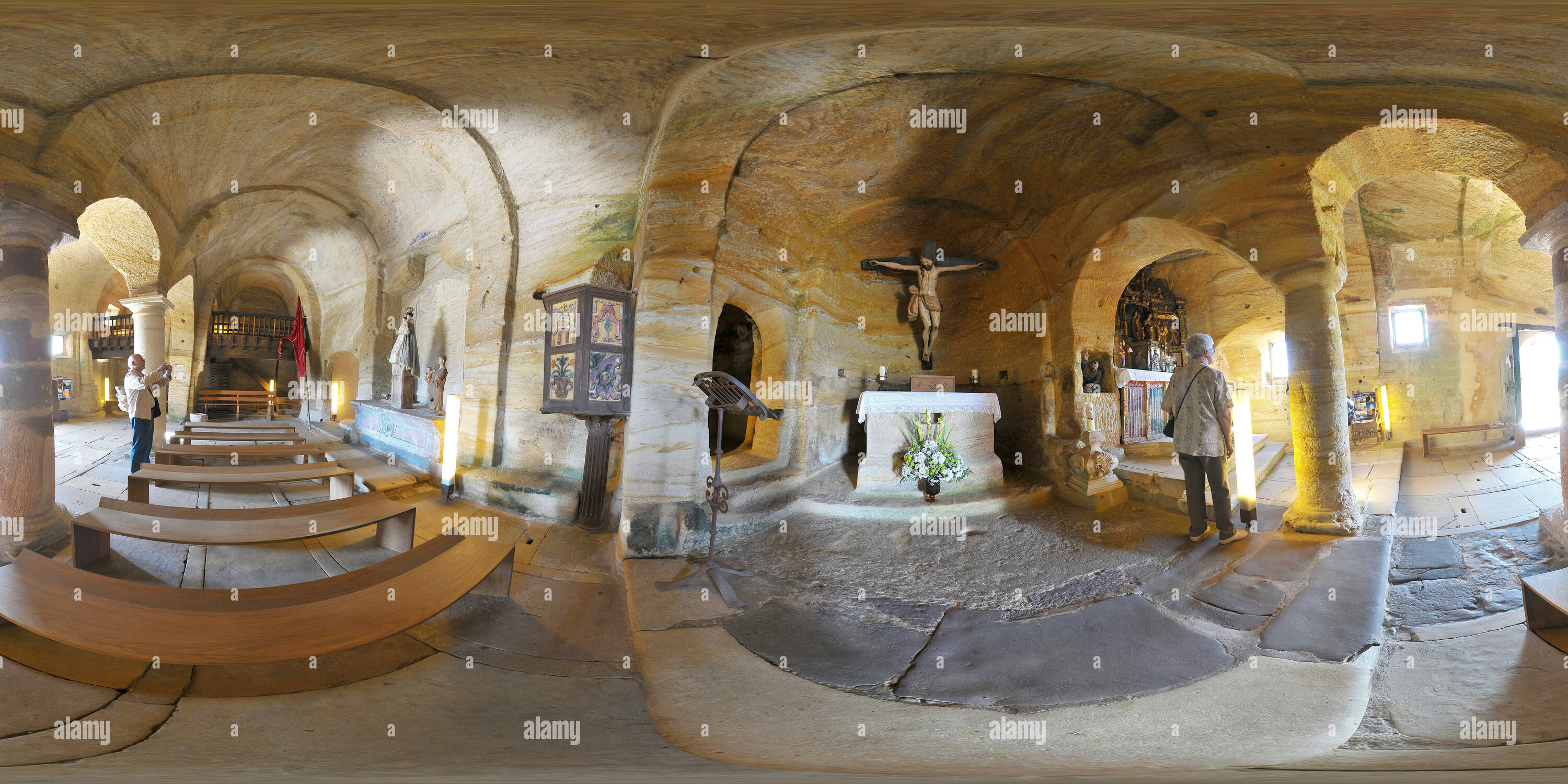 360 Grad Panorama Ansicht von Iglesia de Olleros de Pisuerga