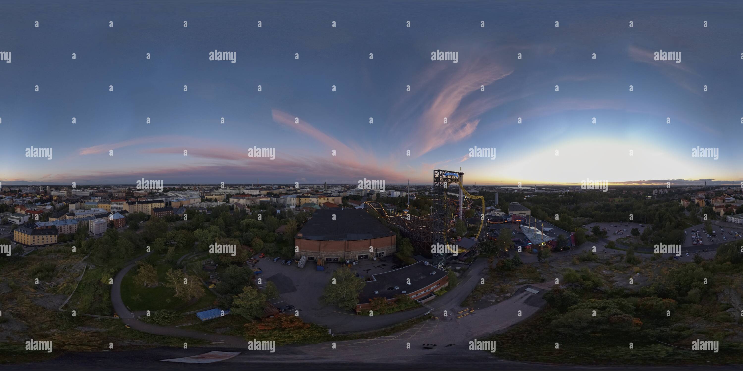 360 Grad Panorama Ansicht von Skycam Antenne 360 Panorama Linnanmäki