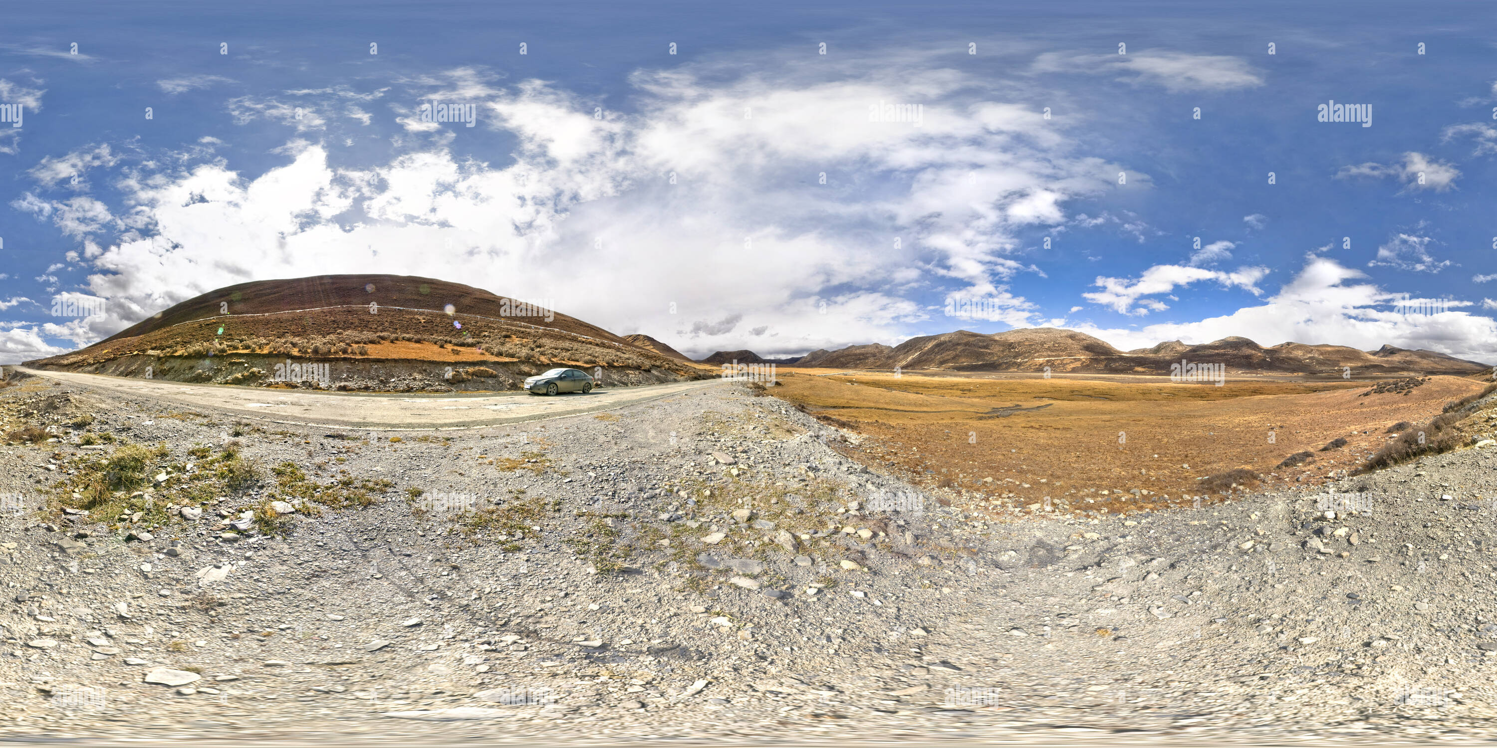 360 Grad Panorama Ansicht von Mt Zhara Lhatse (Haizi Shan) - Alm