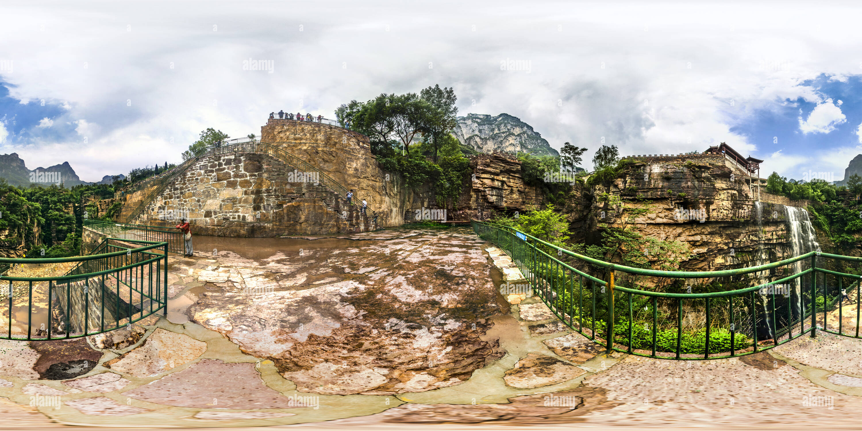 360 °Ansicht auf Shanxi lingchuan Xiyagou Dorf der Grand Canyon im