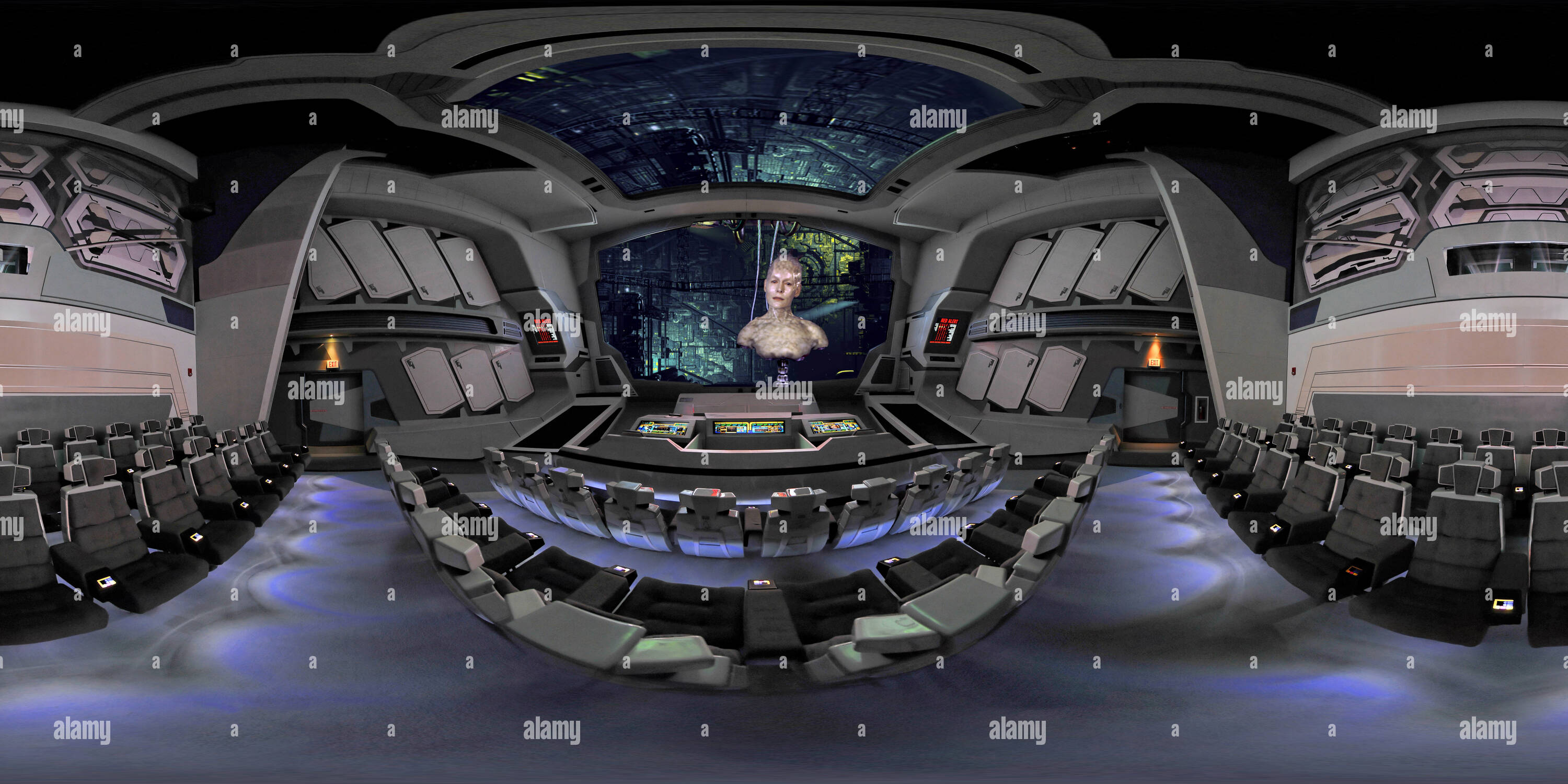 360 Grad Panorama Ansicht von Borg 4D Fahrt