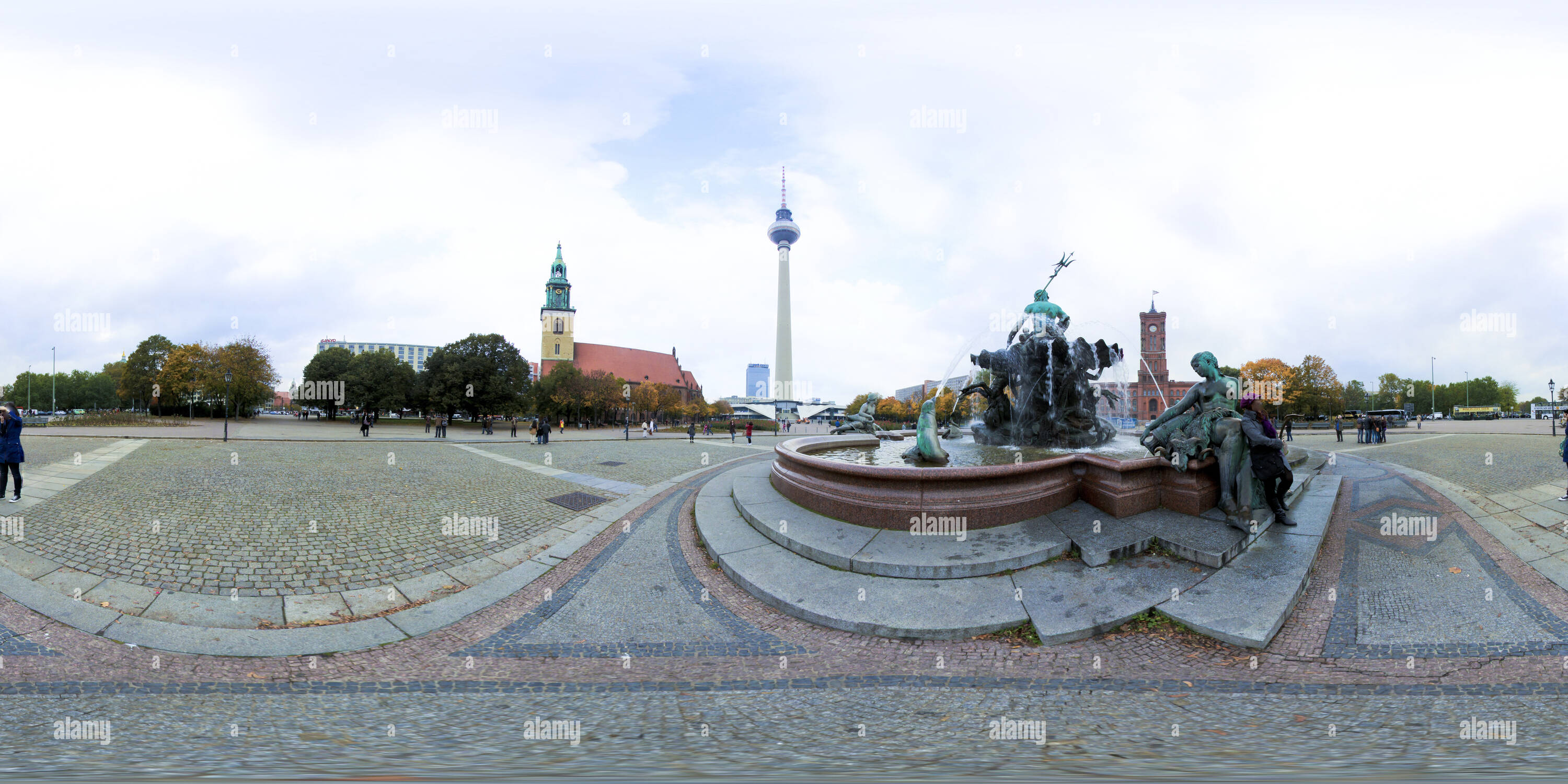 360 Grad Panorama Ansicht von Berlin, Alexanderplace