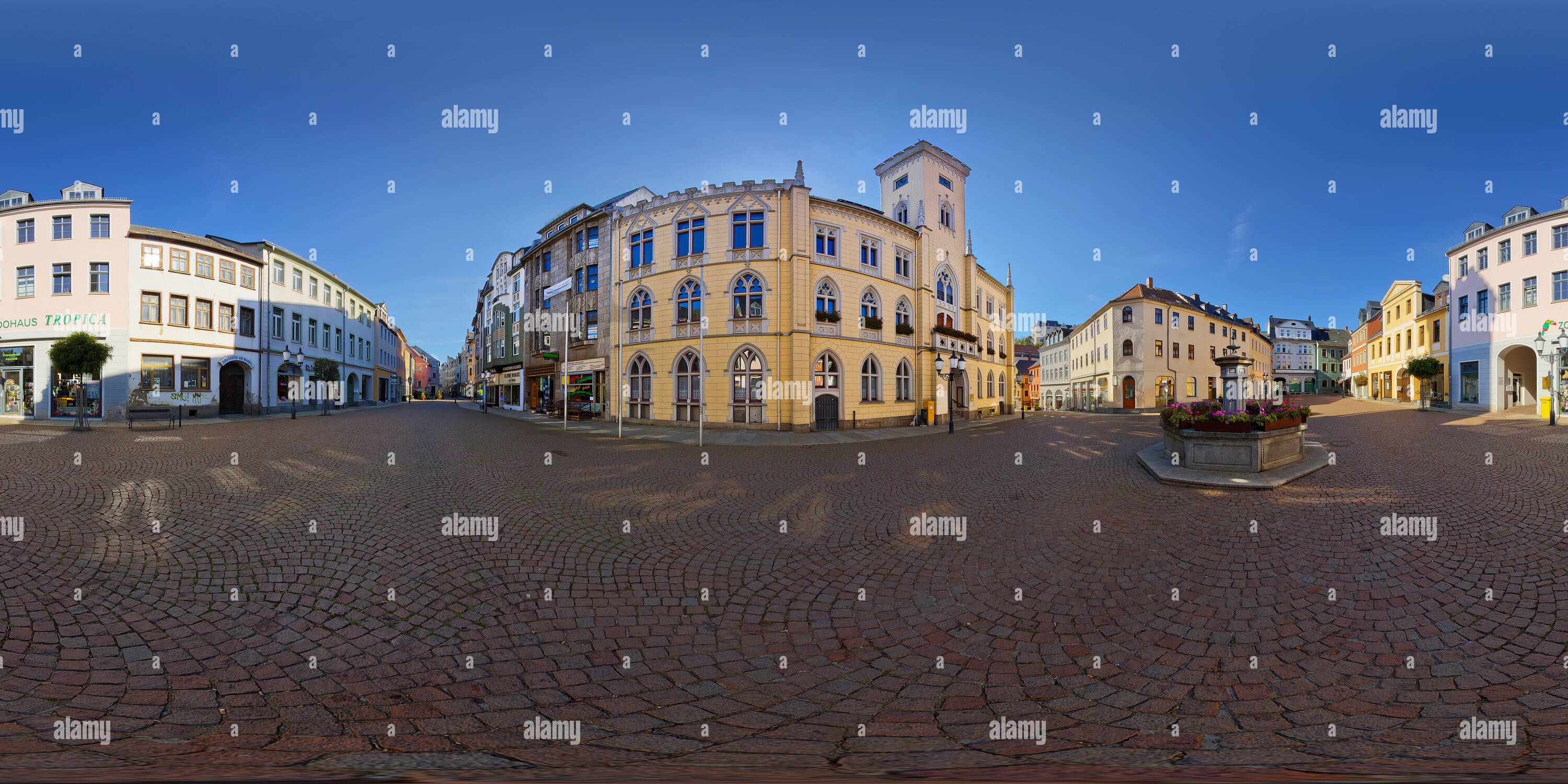 360 Grad Panorama Ansicht von Greiz, Burg