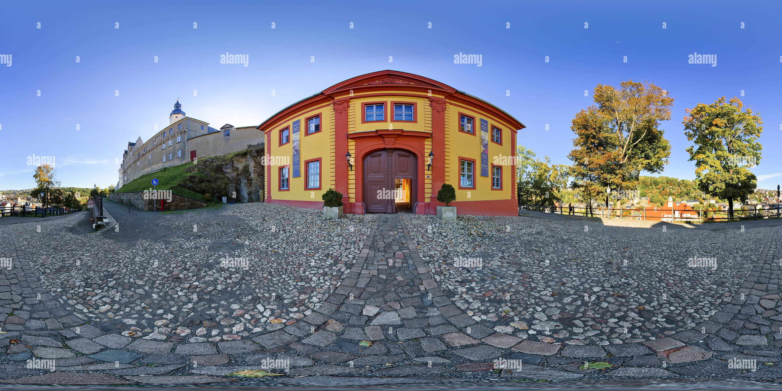 360 Grad Panorama Ansicht von Greiz, Burg