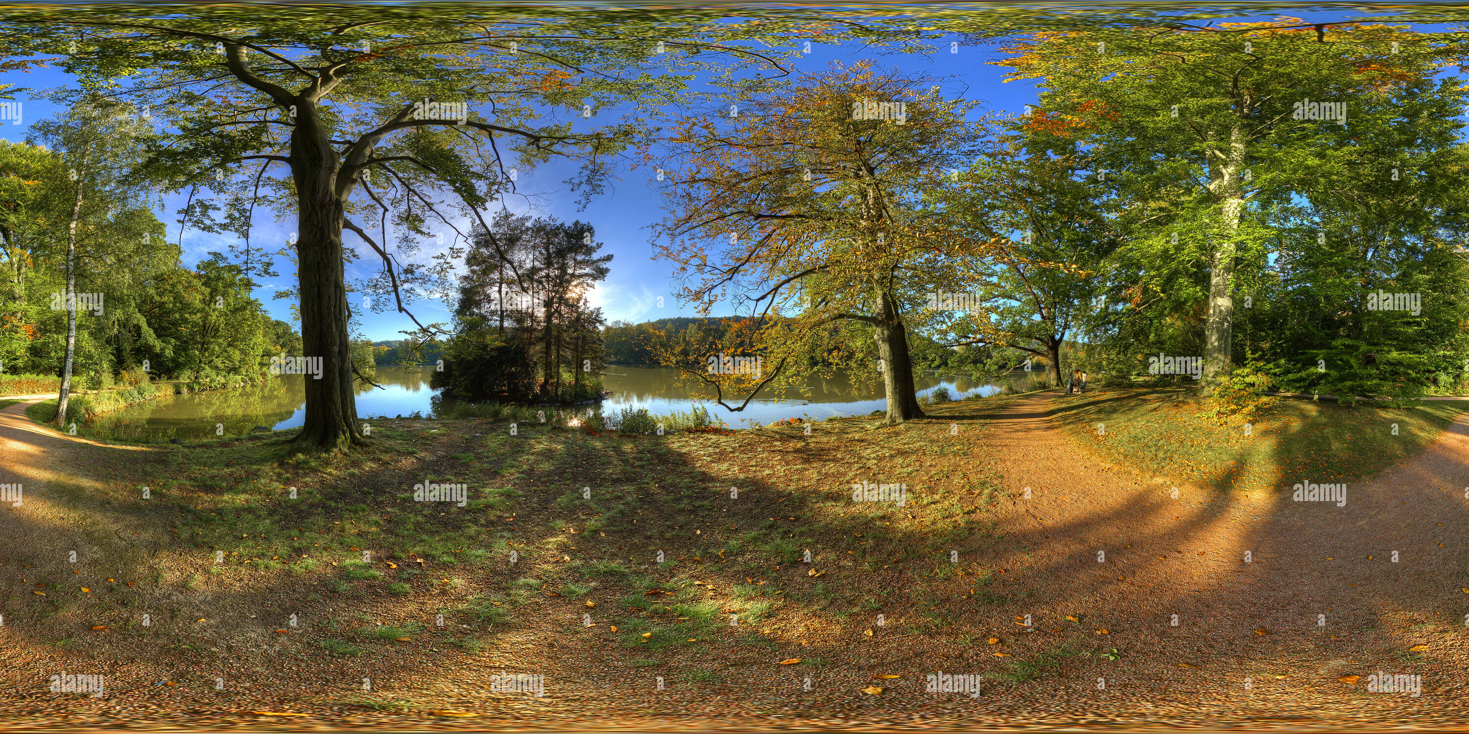 360 Grad Panorama Ansicht von Greiz, Park