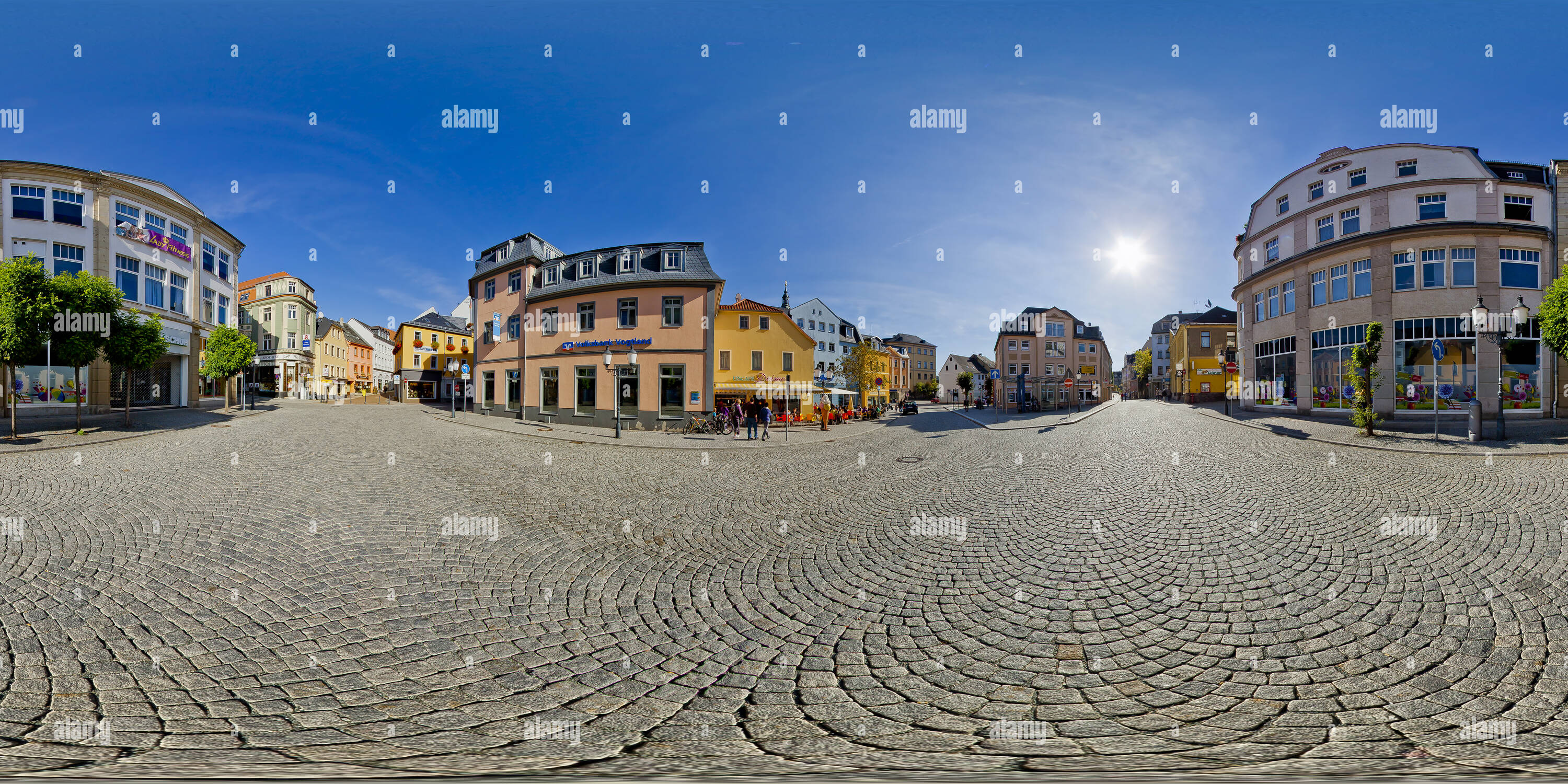 360 Grad Panorama Ansicht von Greiz, Burg